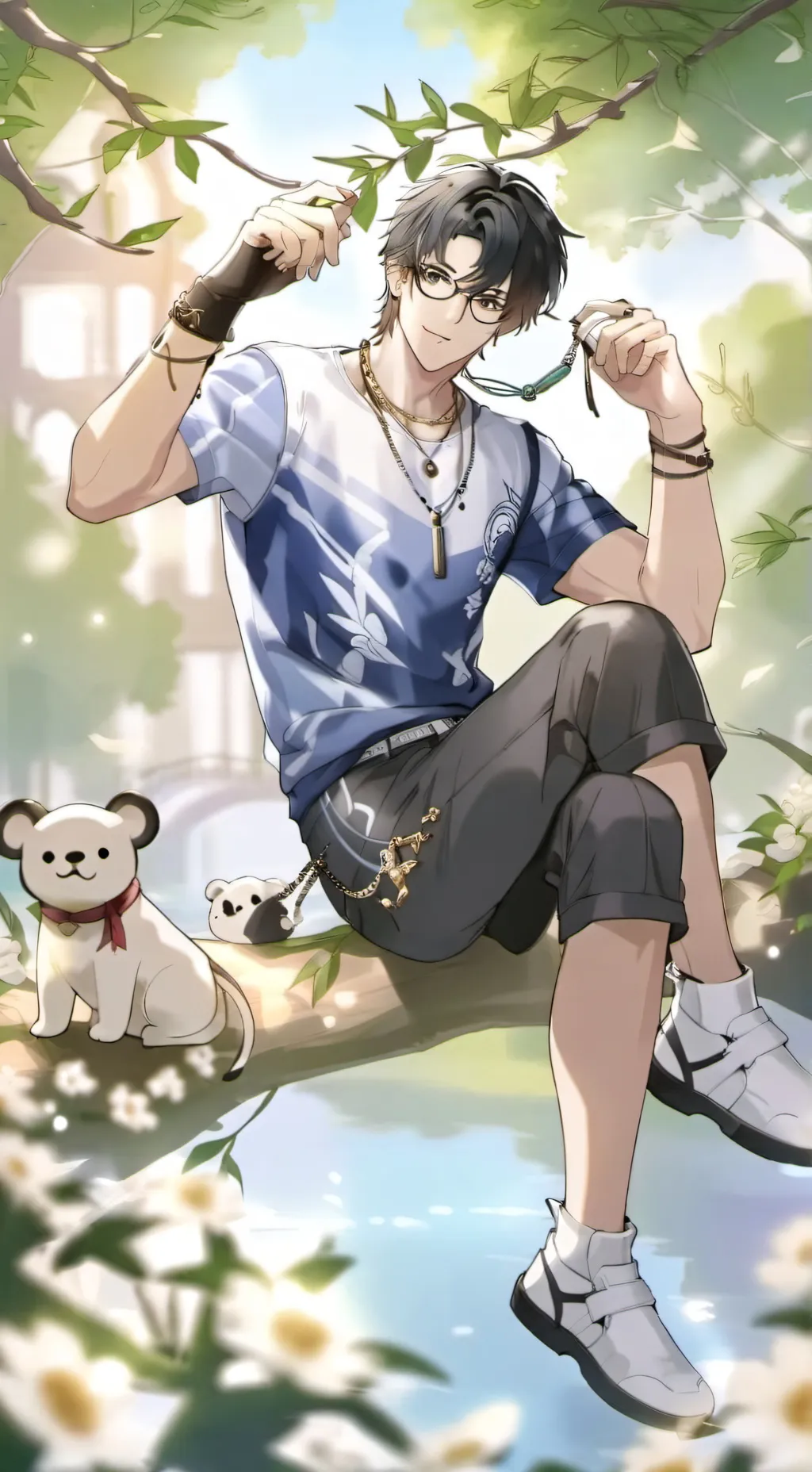 ai character: Lucas  background