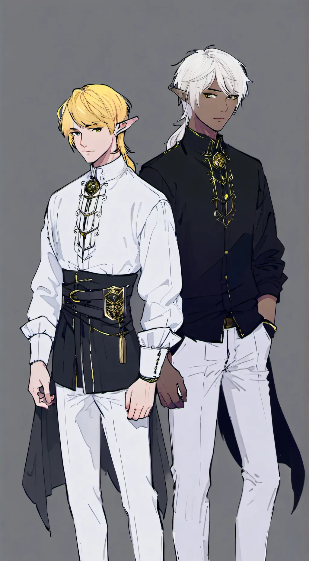 ai character: Erin and David  background