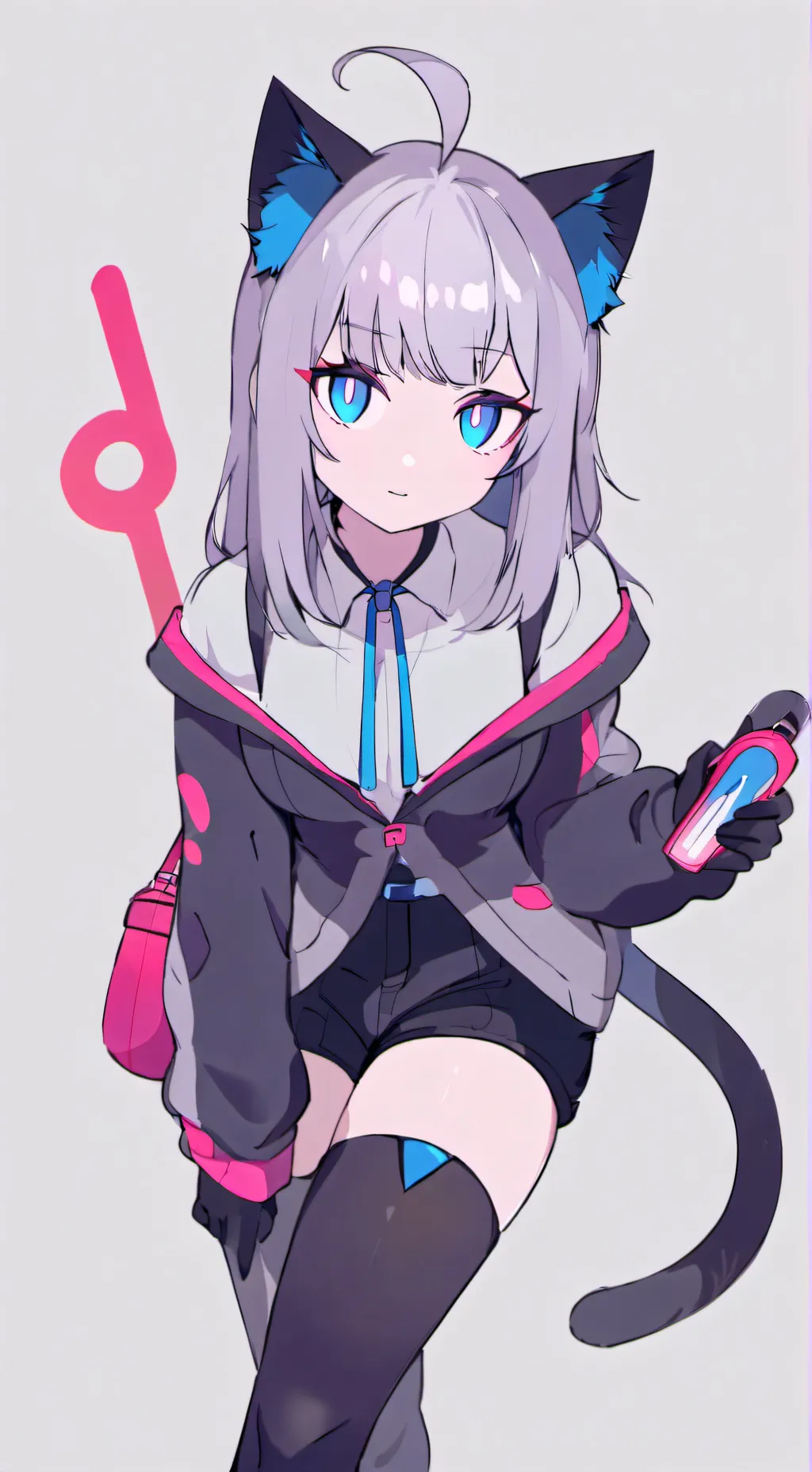 ai character: Warden Catgirl background