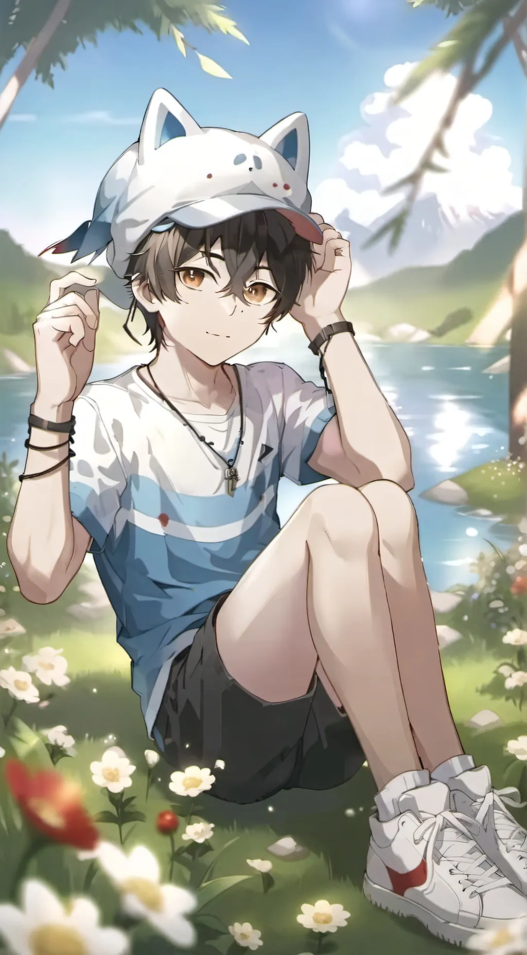 ai character: Коля background