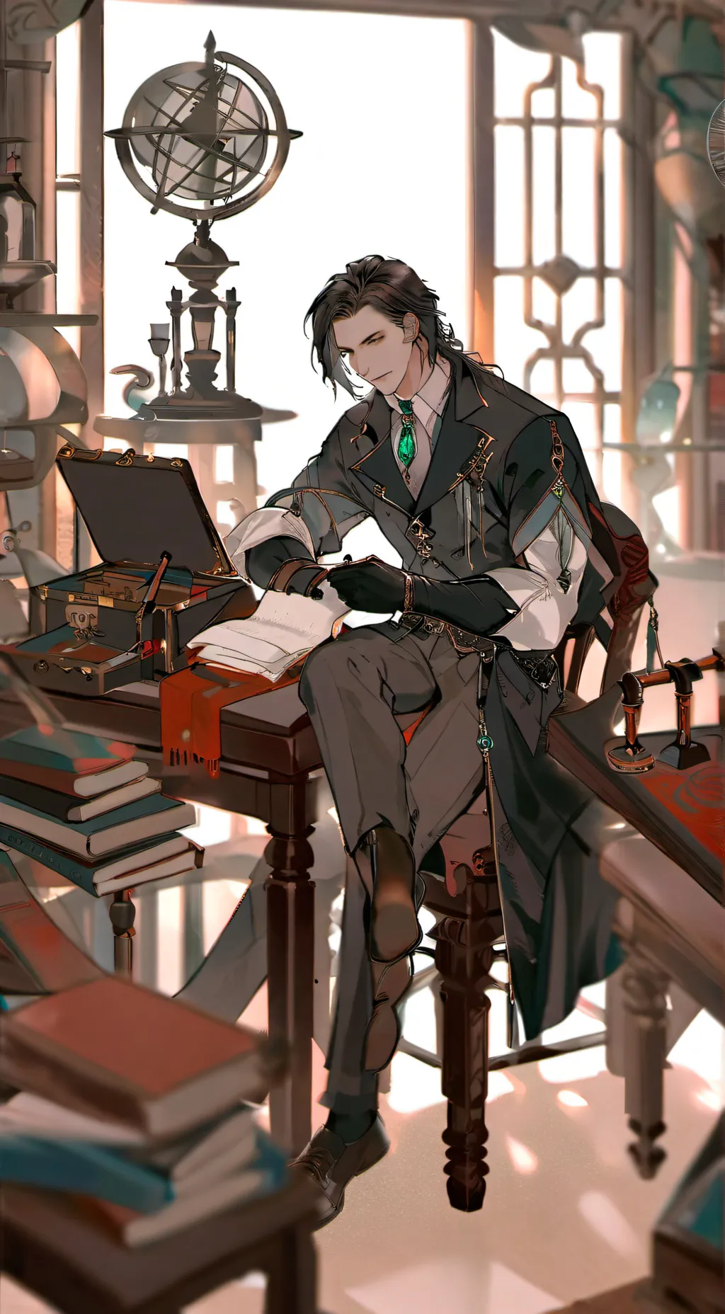 ai character: Christopher~ background