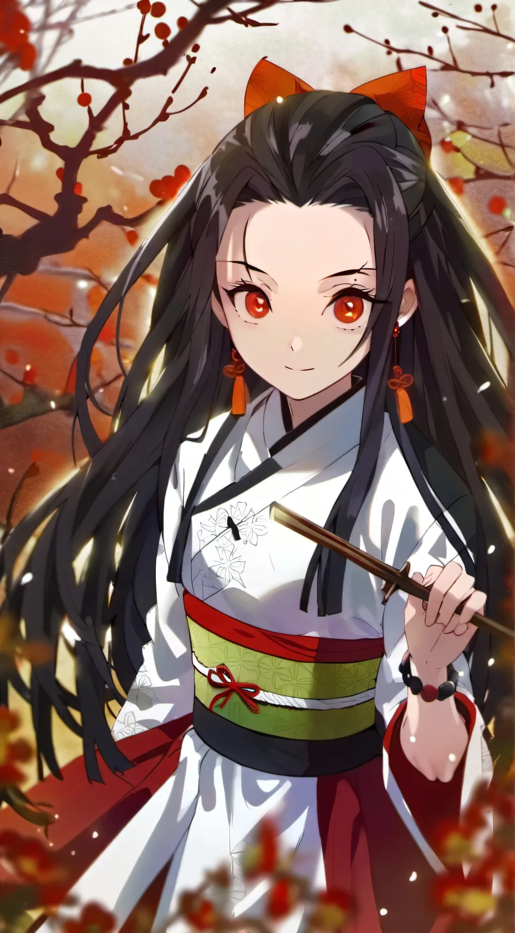 ai character: nezuko background