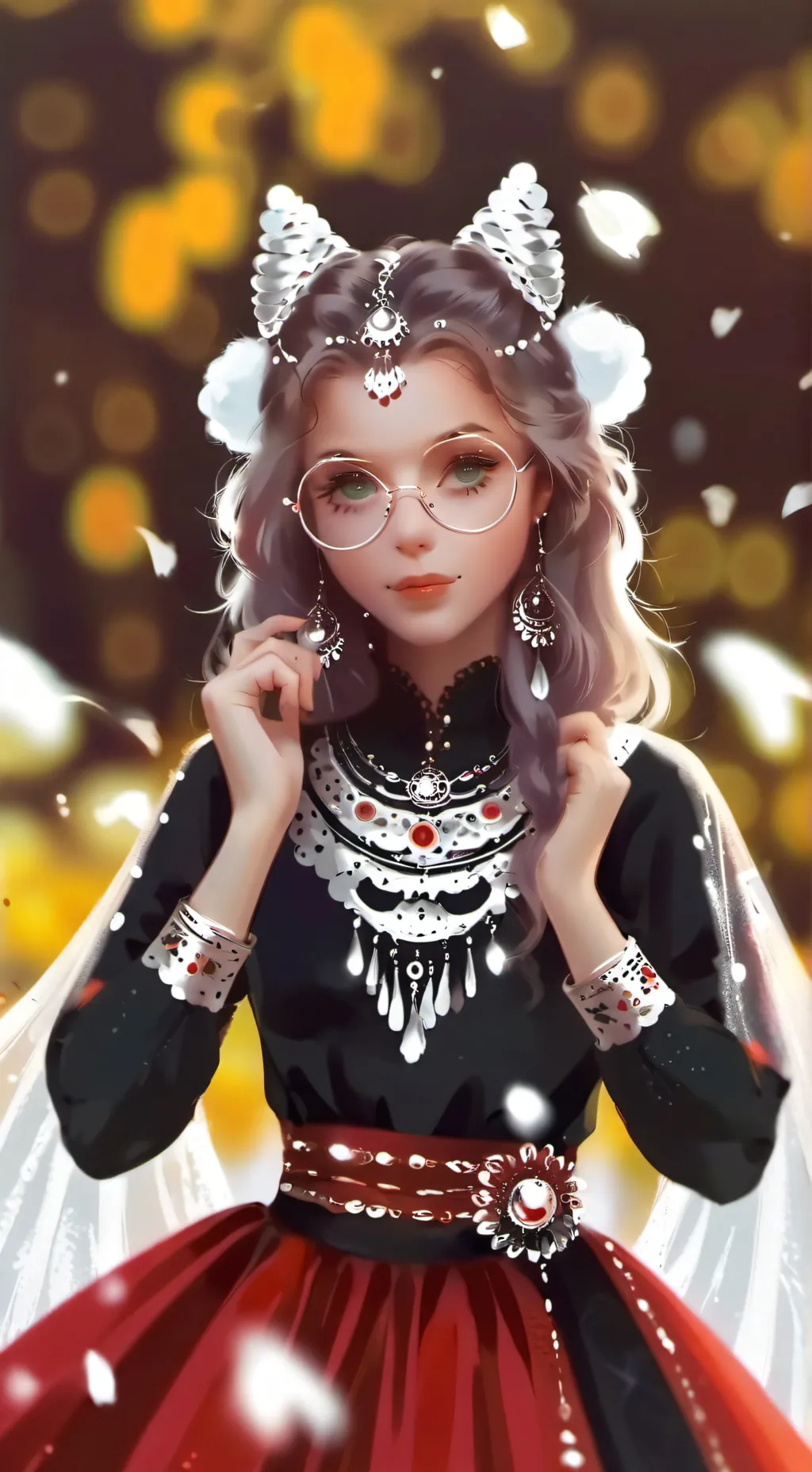 ai character: anime fille  background