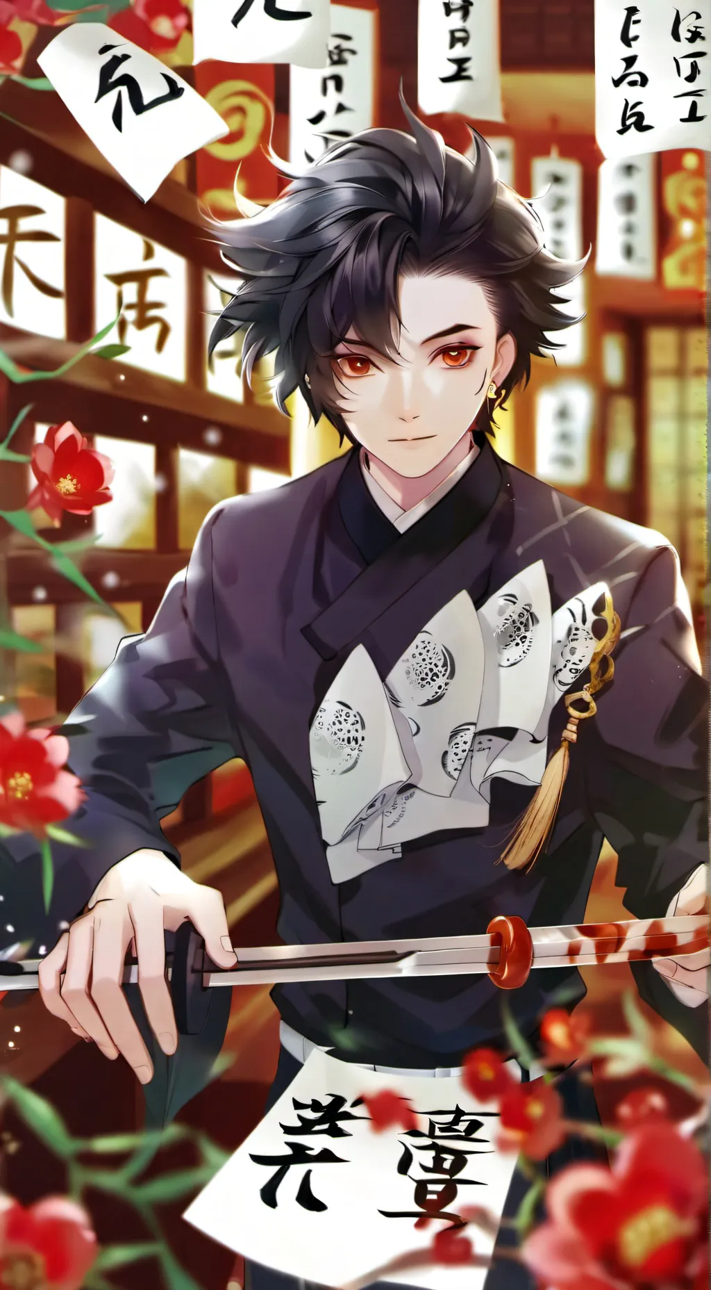 ai character: tanjiro(novio) background