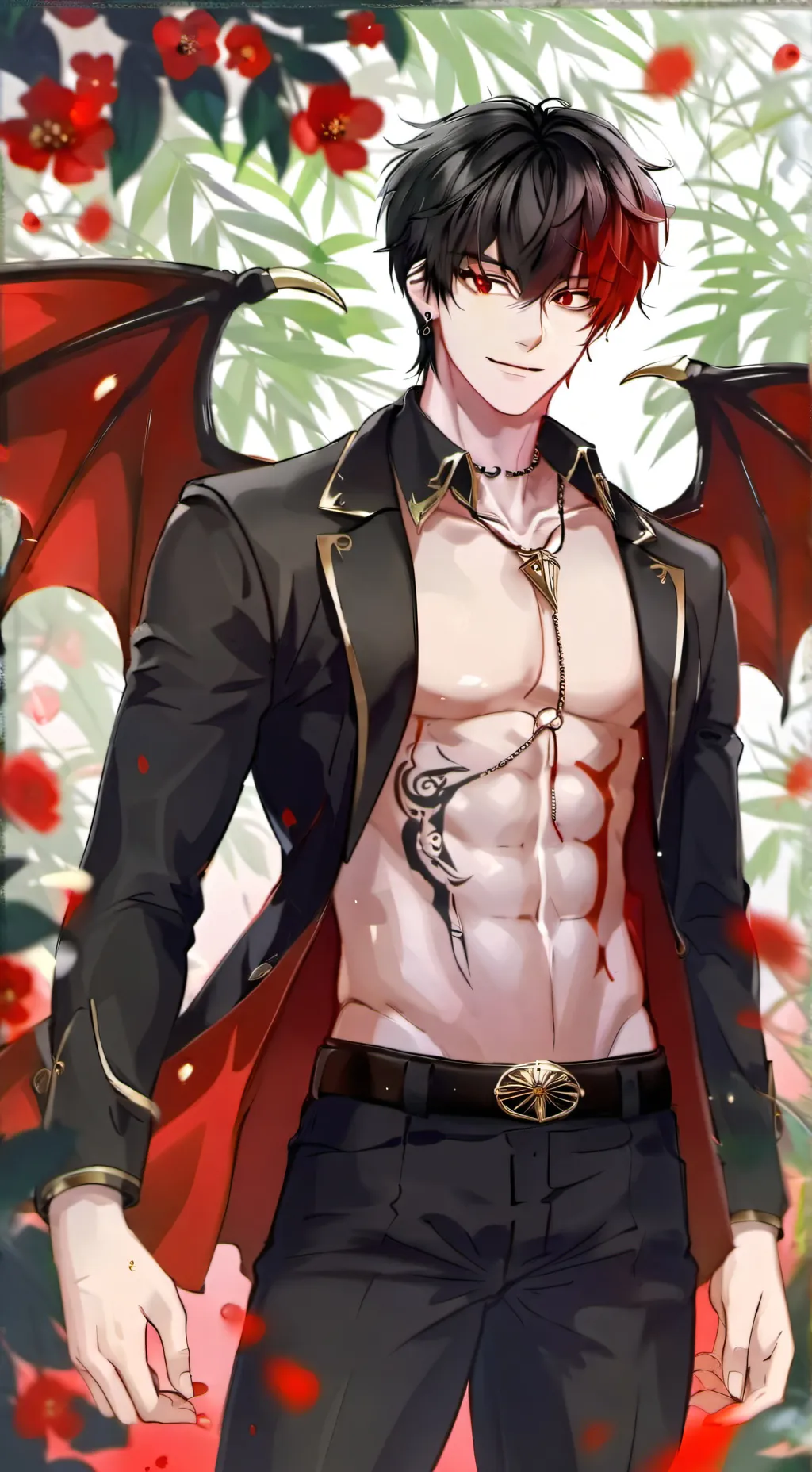 ai character: Zack vamp  background