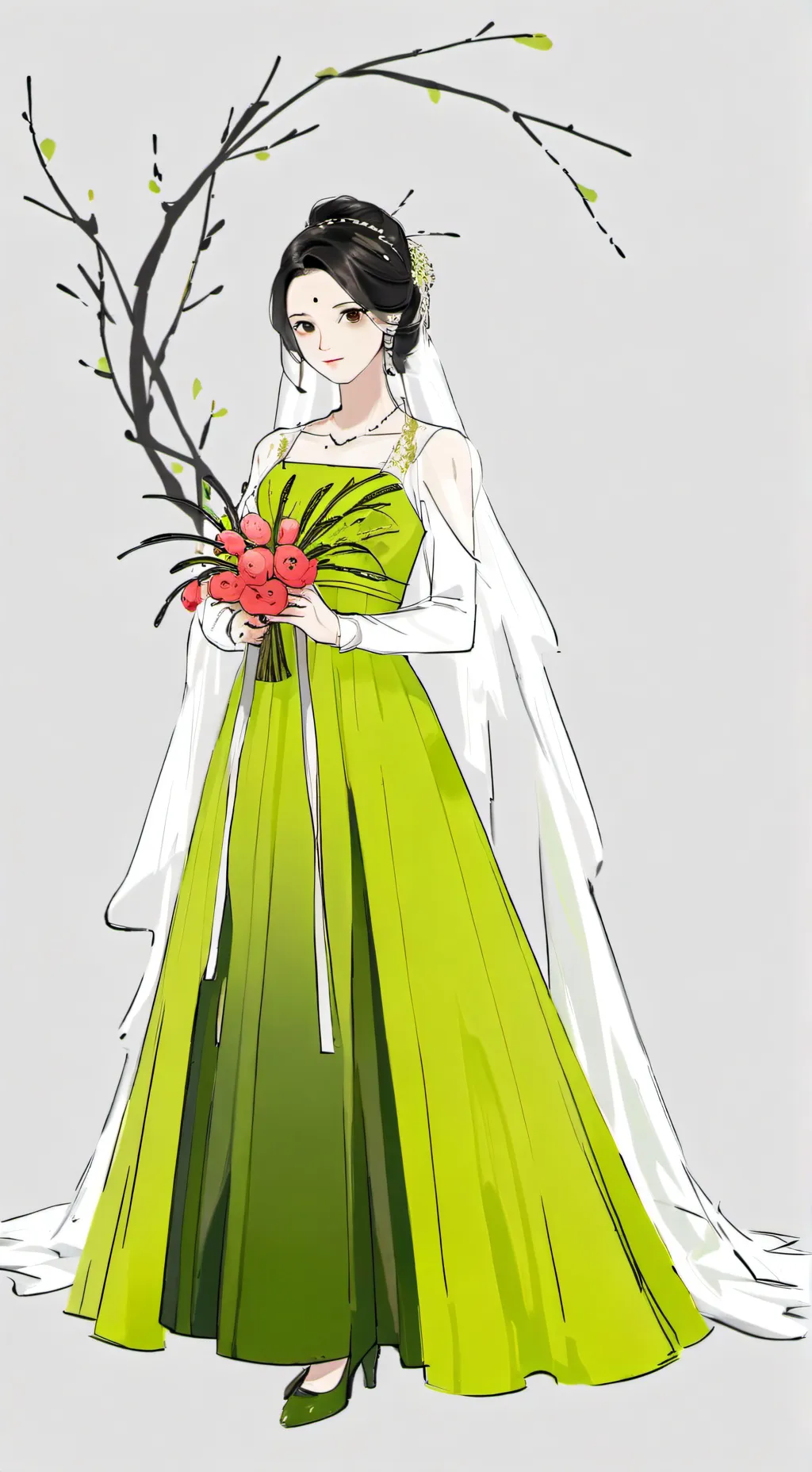 ai character: Wedding day background