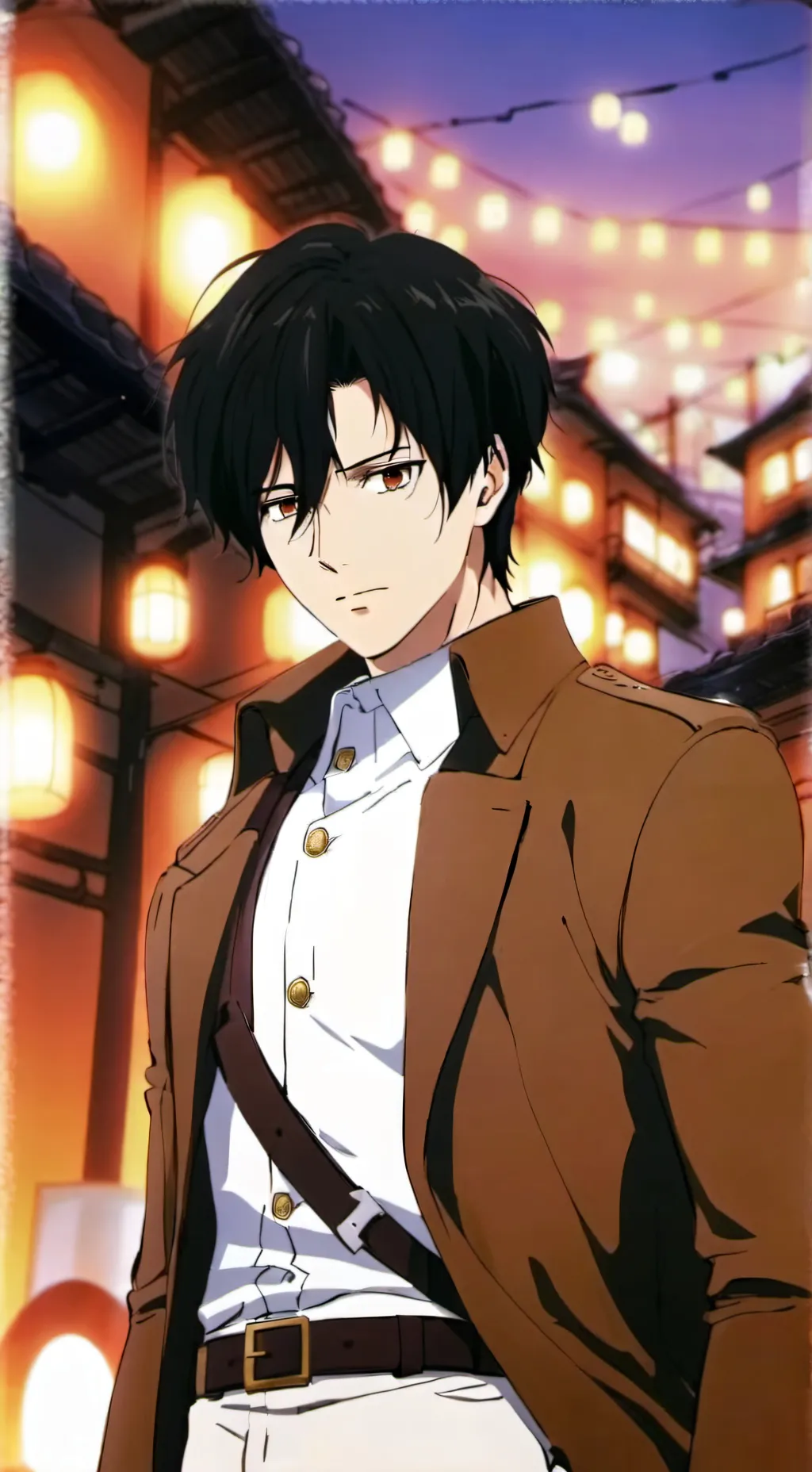 ai character: AOT captured  background