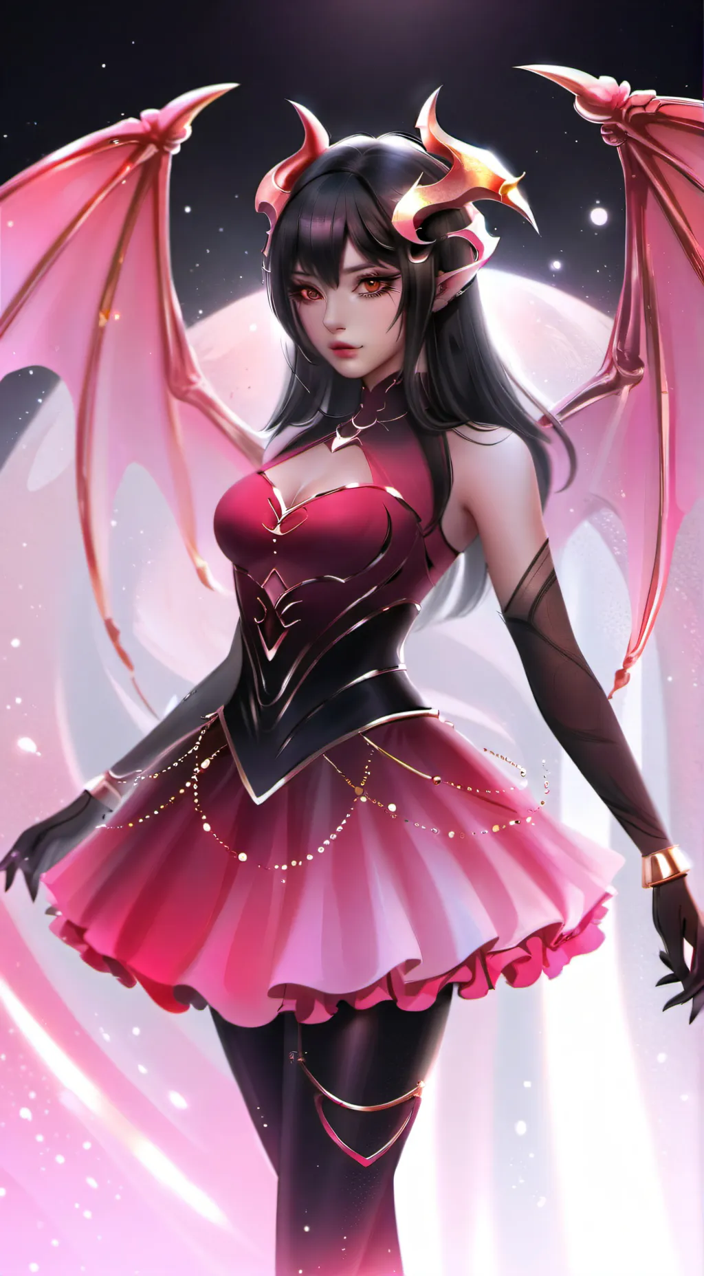 ai character: gabby demon  background