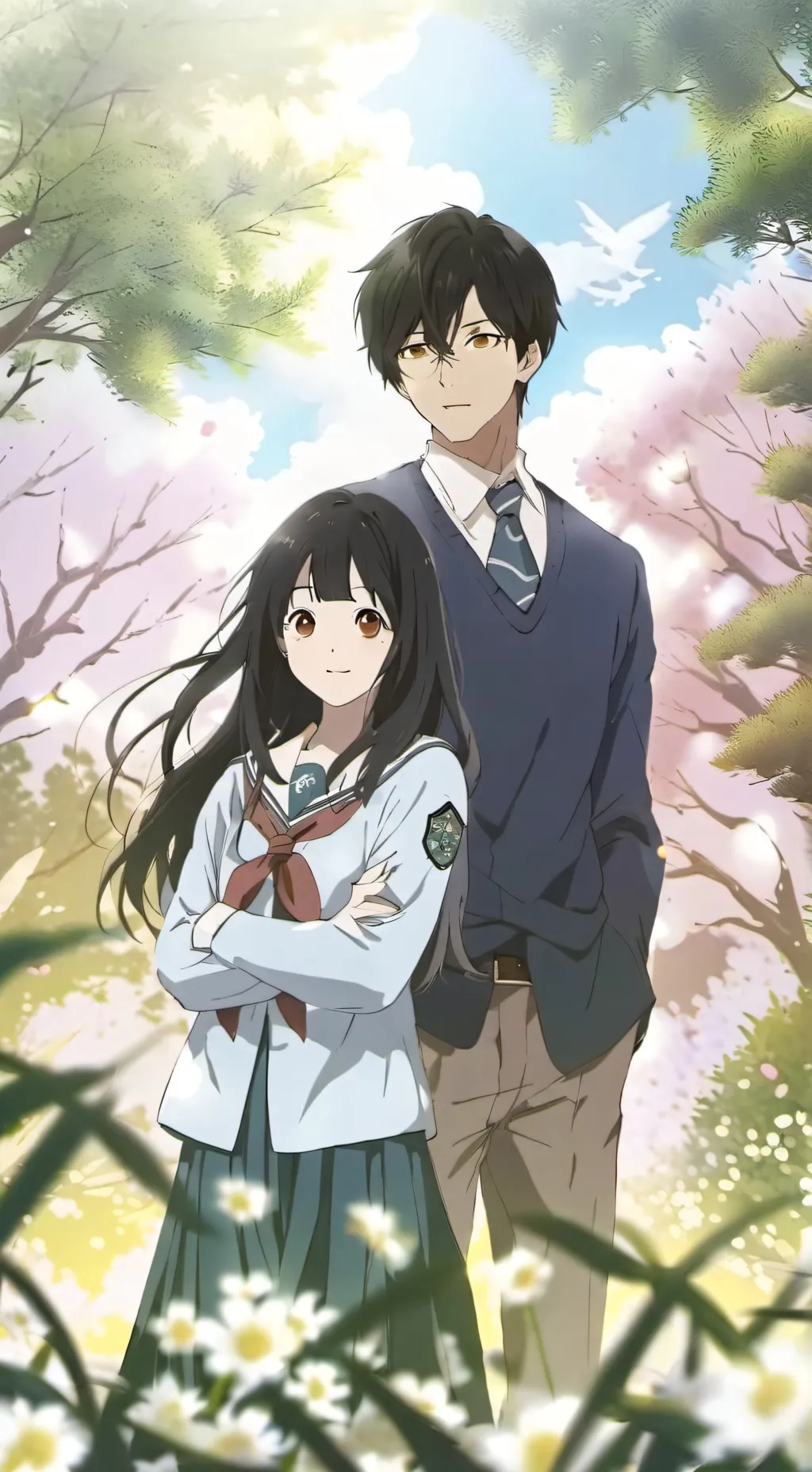 ai character: End of school  background