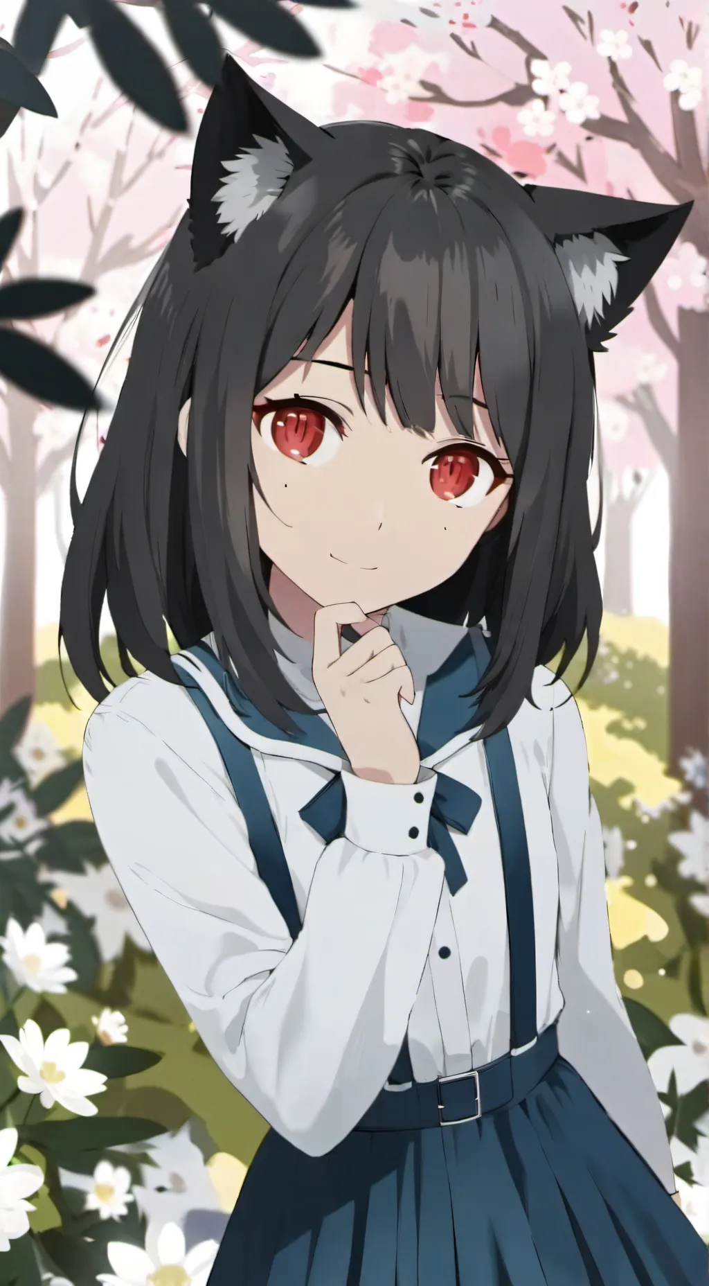 ai character: ur catgirl  background