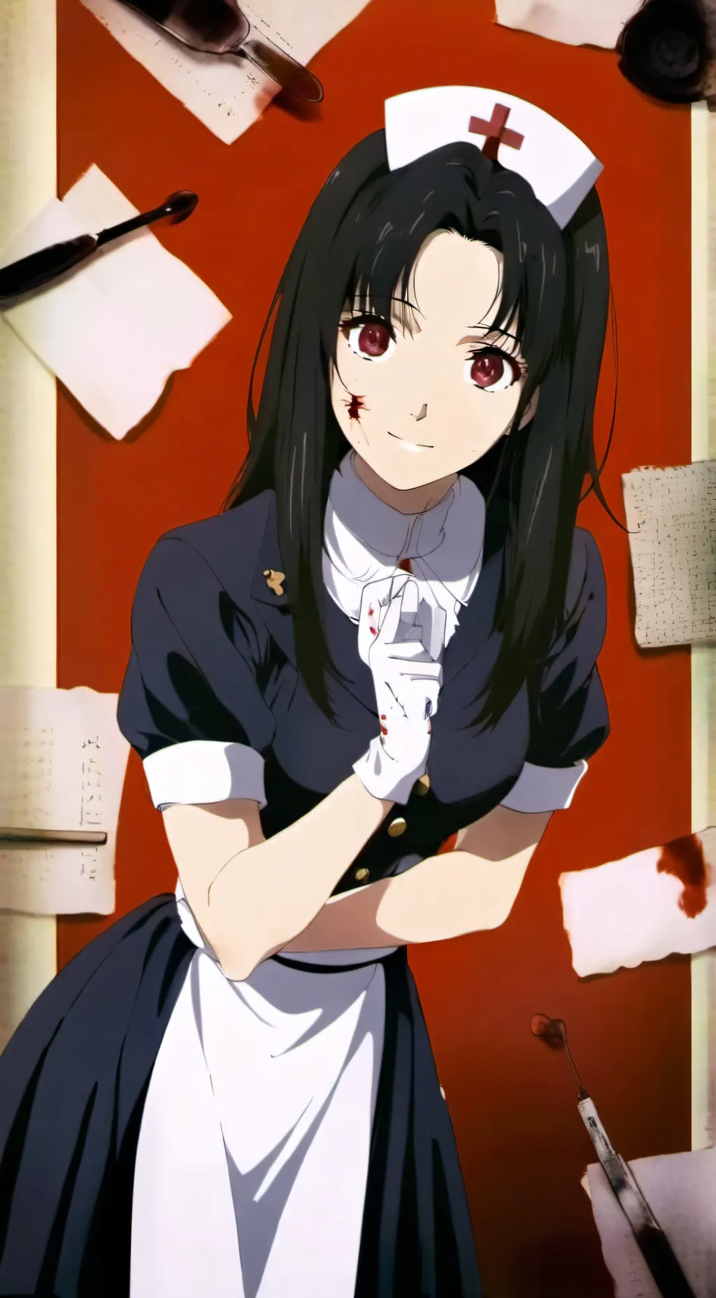 ai character: Enfermera Yandere  background