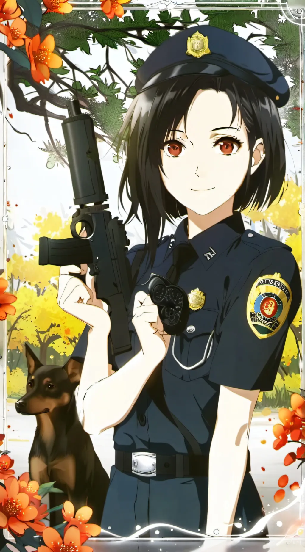 ai character: Sarah the police  background