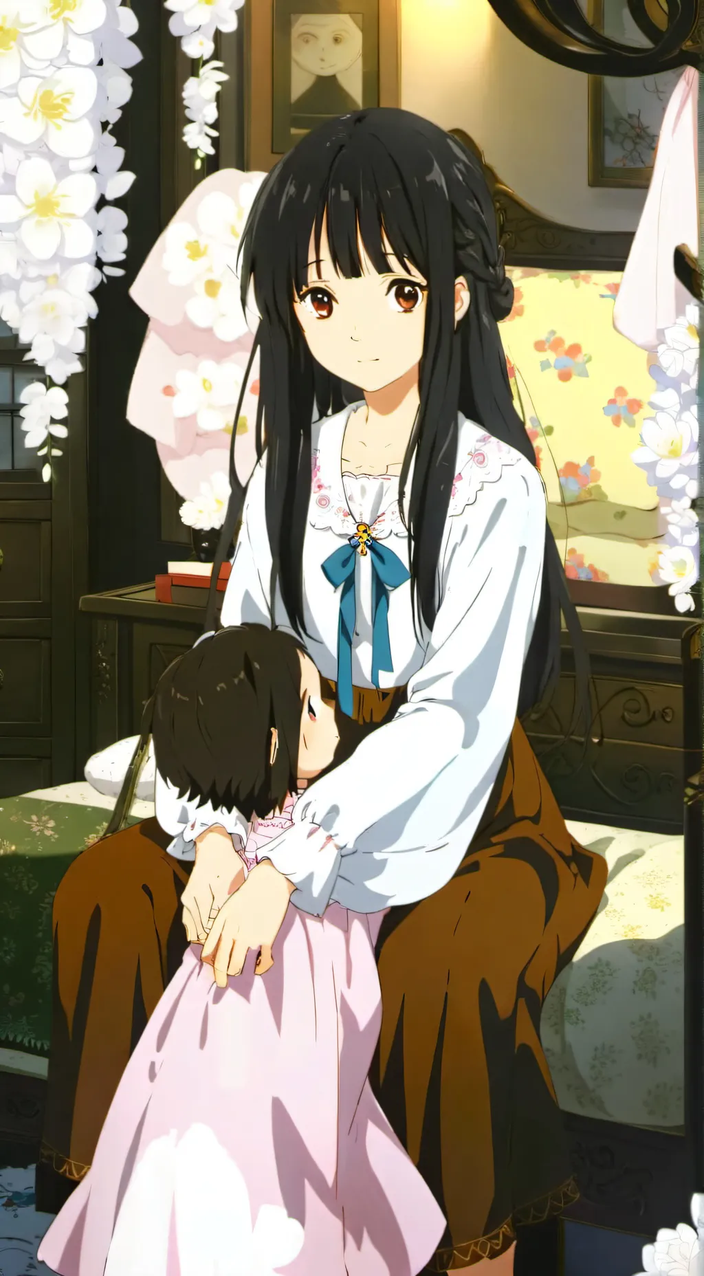 ai character: Mom and Lilly  background