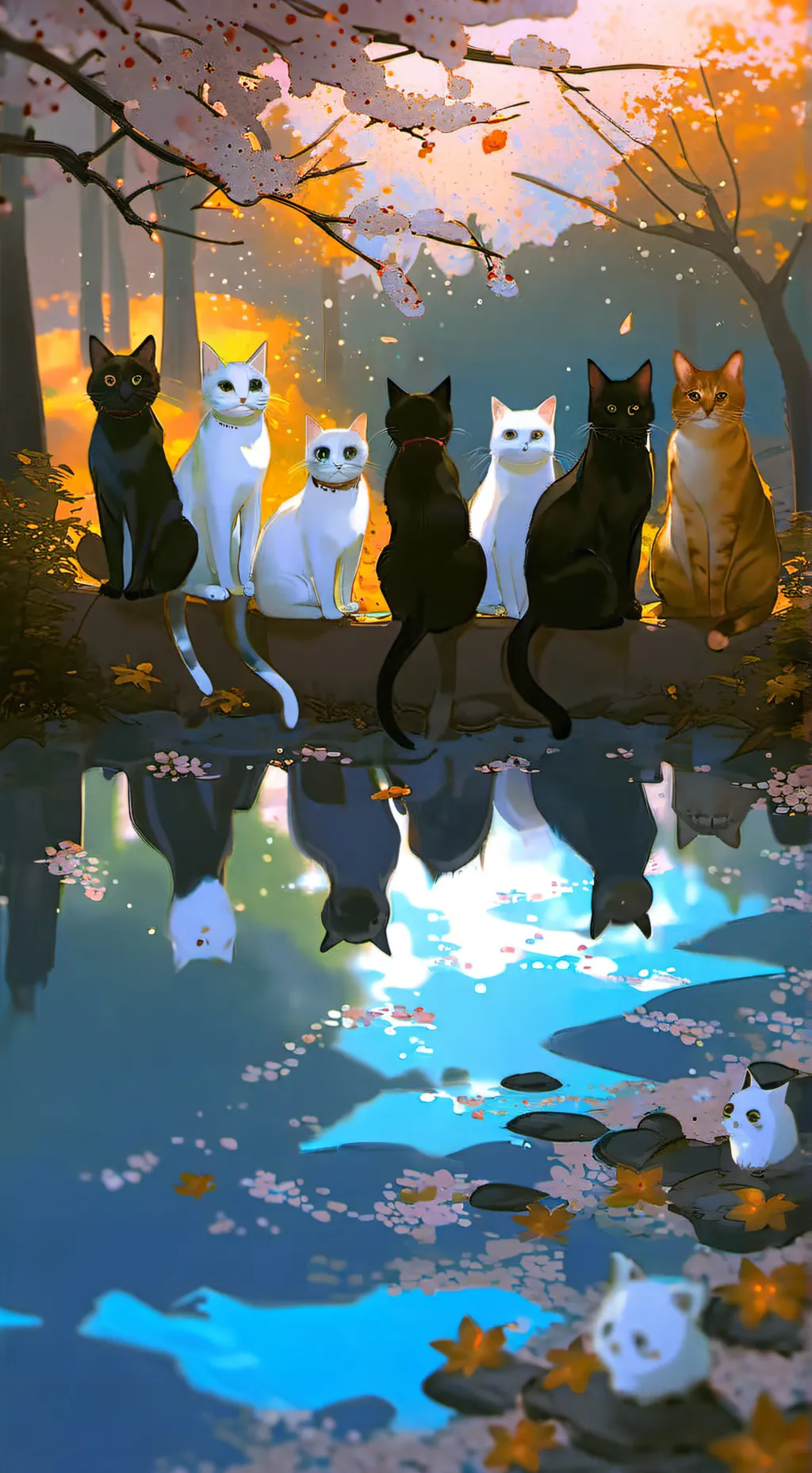 ai character: Cats background