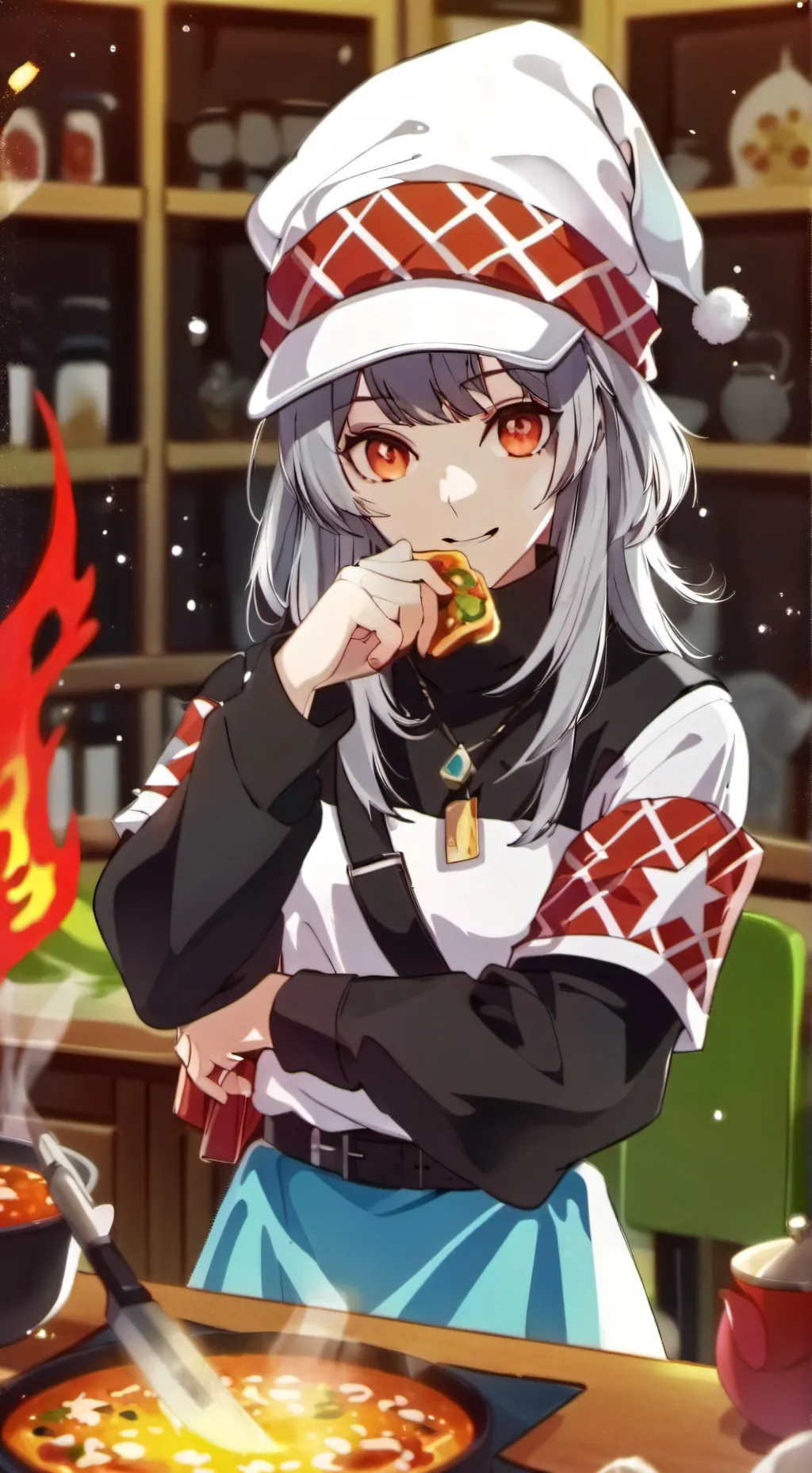 ai character: fruitcakes background