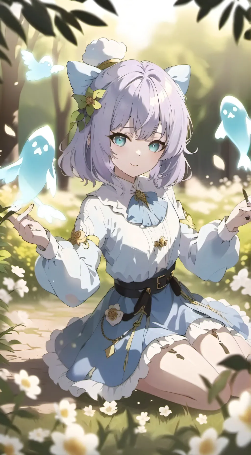 ai character: ghost girl background