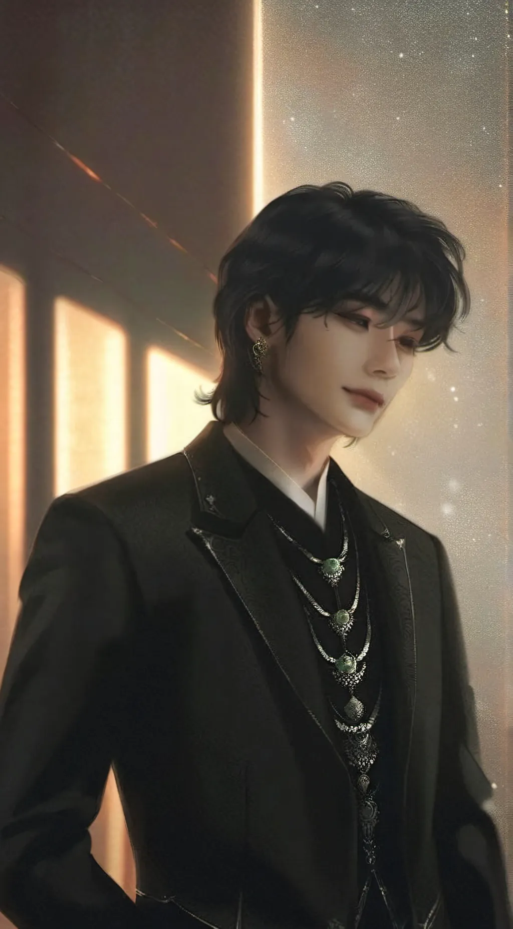 ai character: hyunjin de temu background