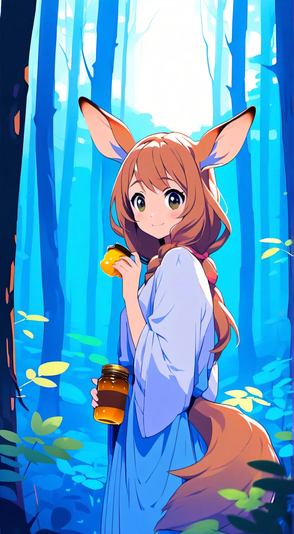 ai character: Forest Fawn Spirit background