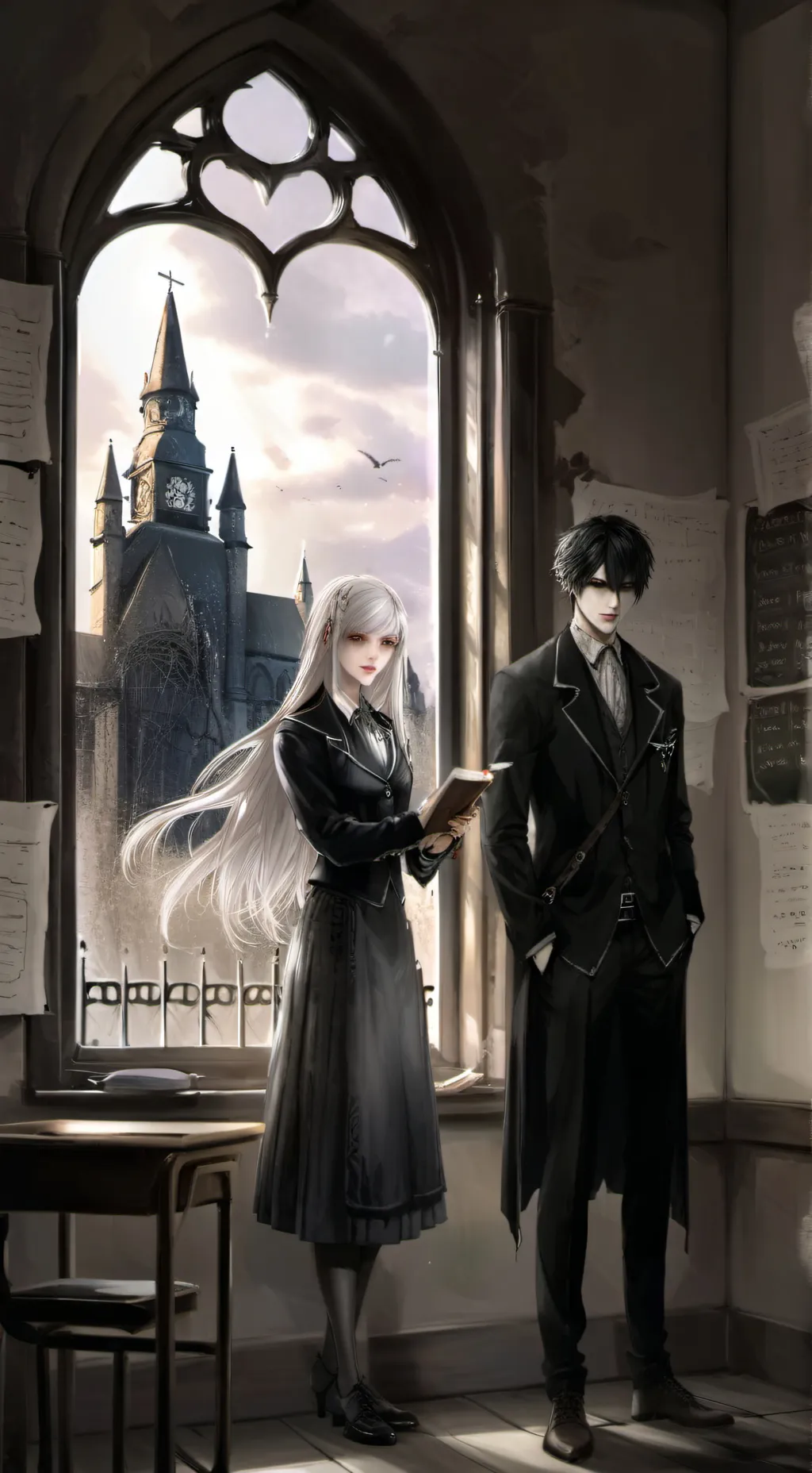 ai character: Vampire school background