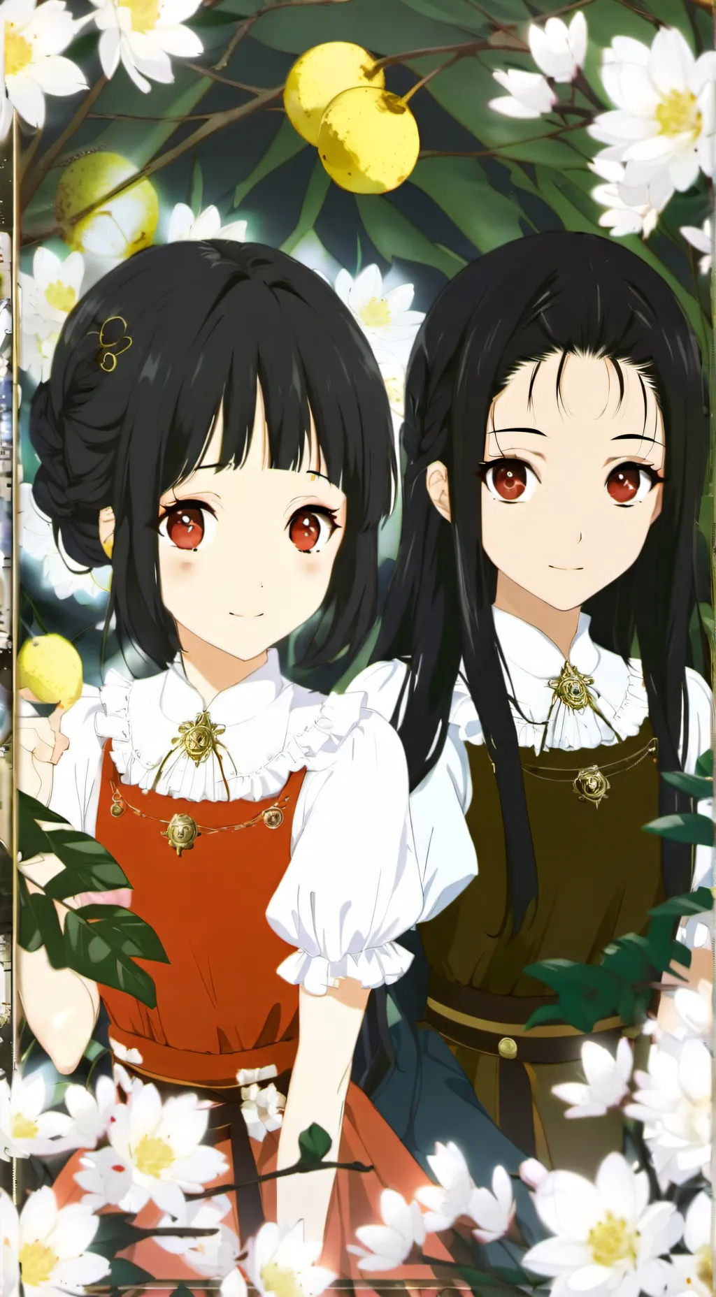 ai character: amanda y Jesica  background