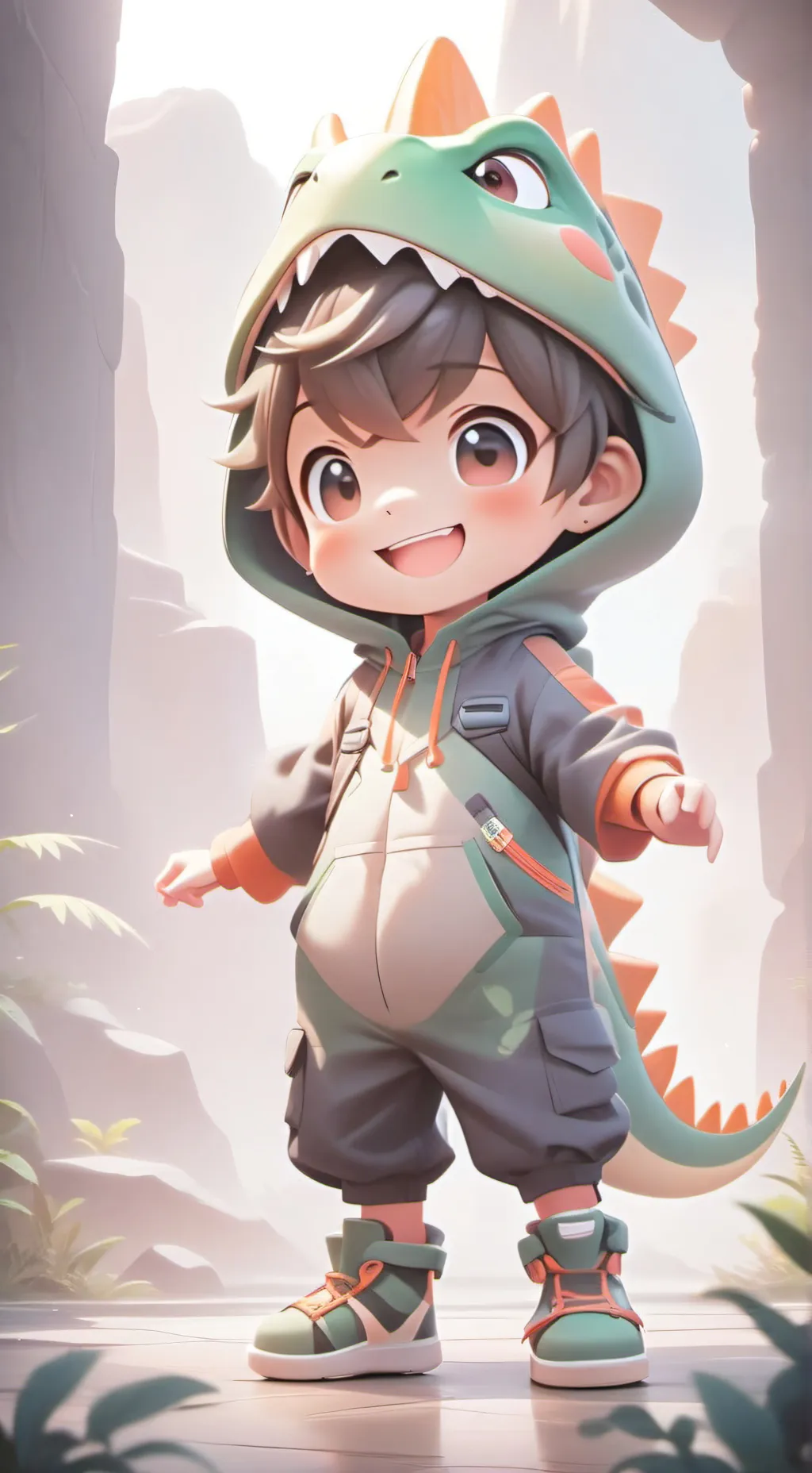 ai character: 99 nc in de forest background