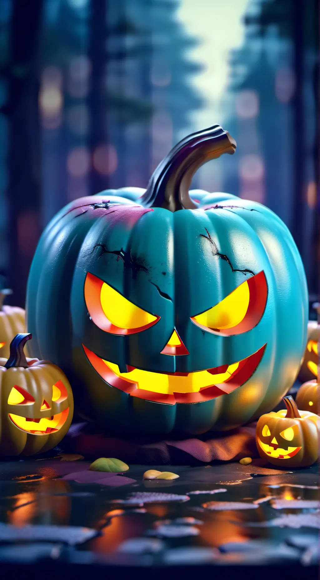 ai character: dw Halloween background