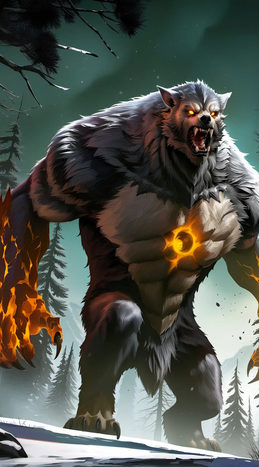 ai character: scary  background