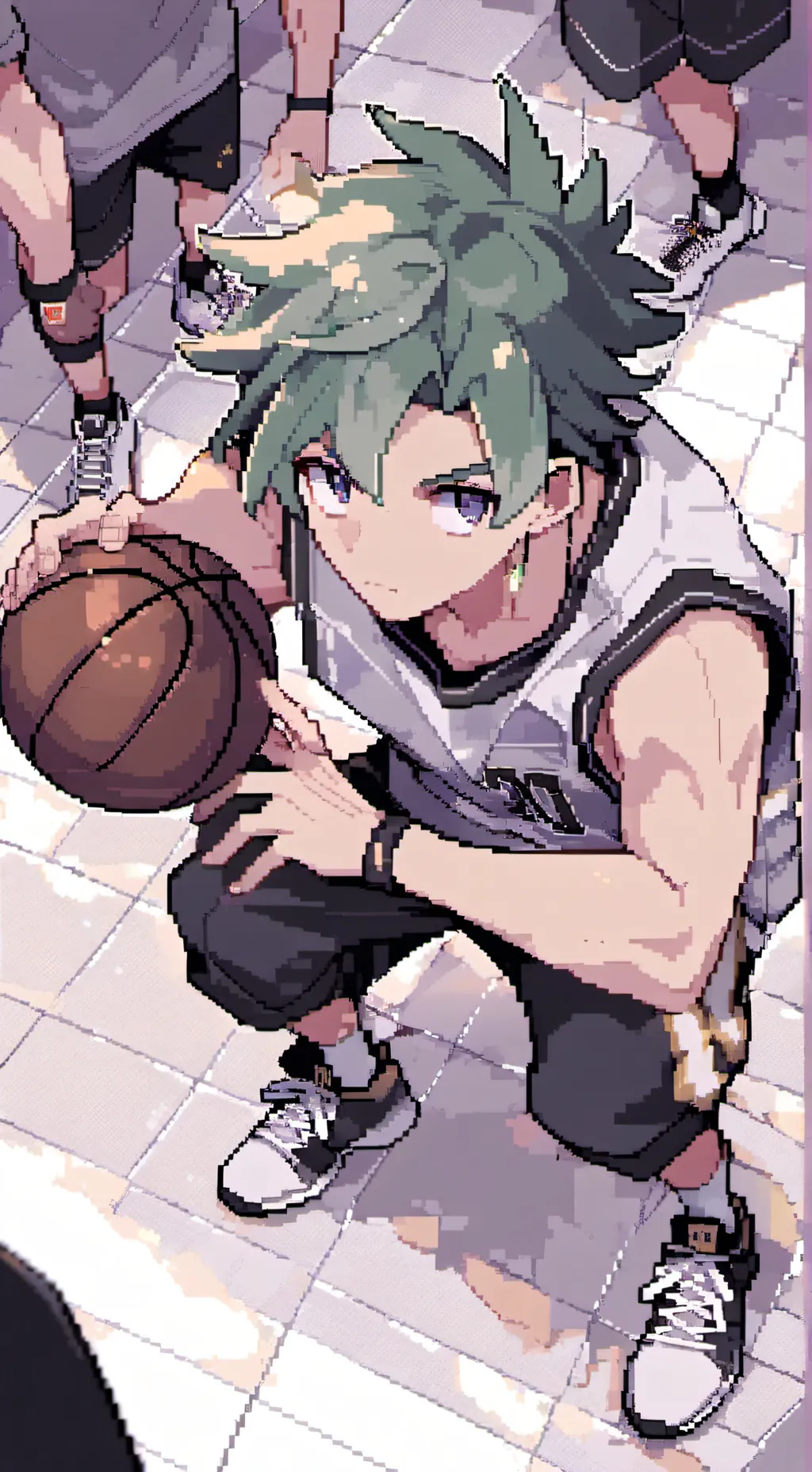 ai character: Deku basketball  background