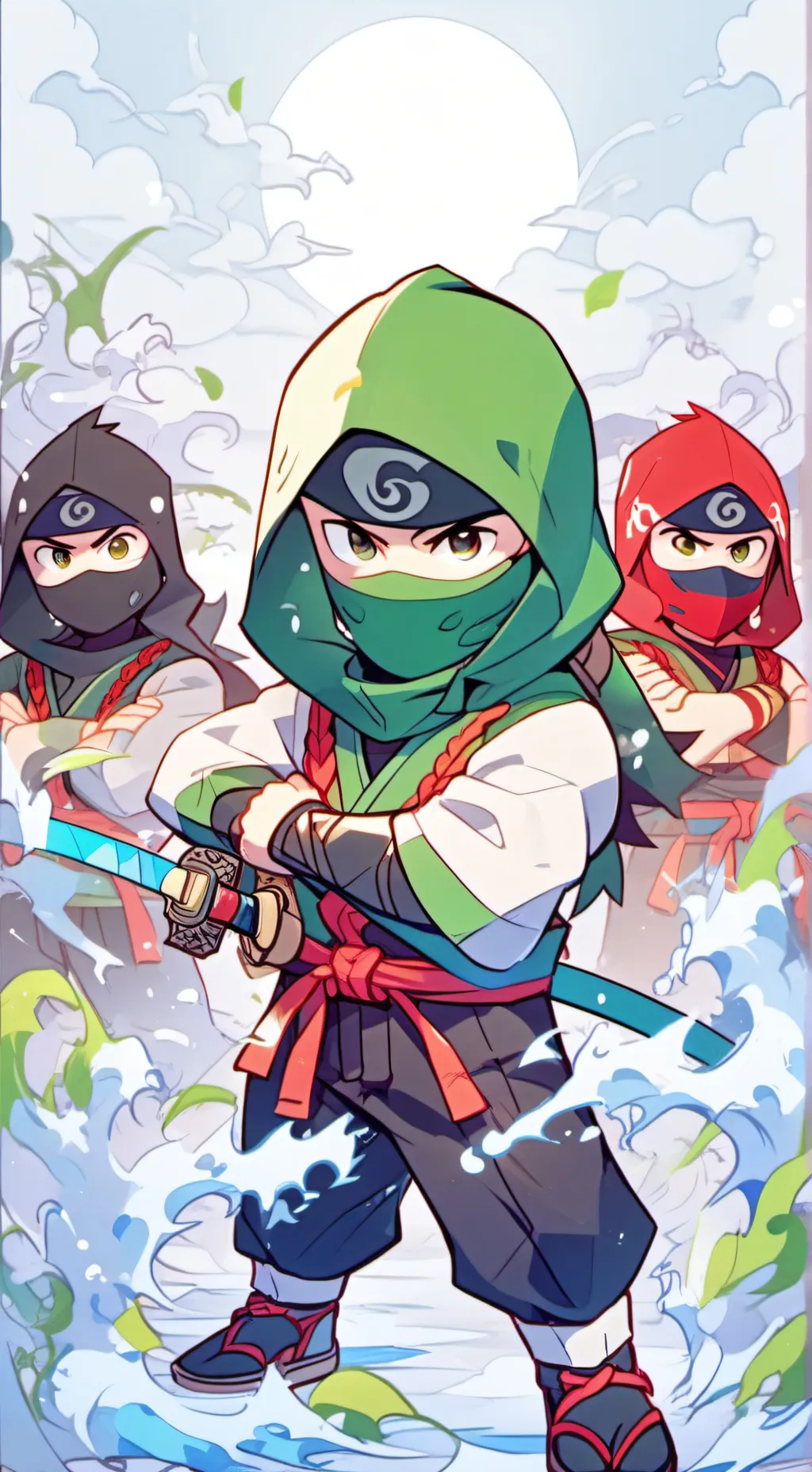 ai character: ninjago  background