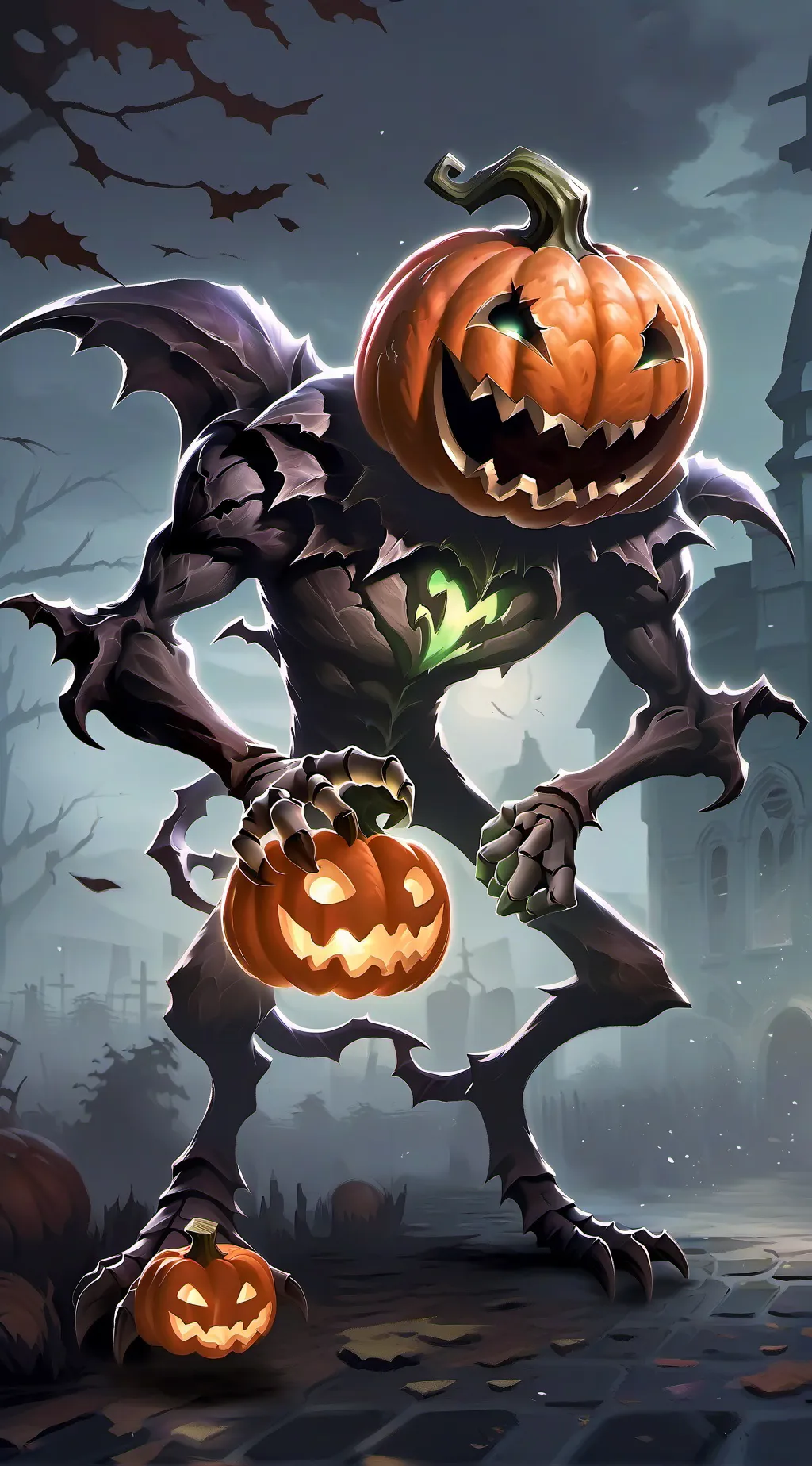 ai character: SPOOKY TOONS background