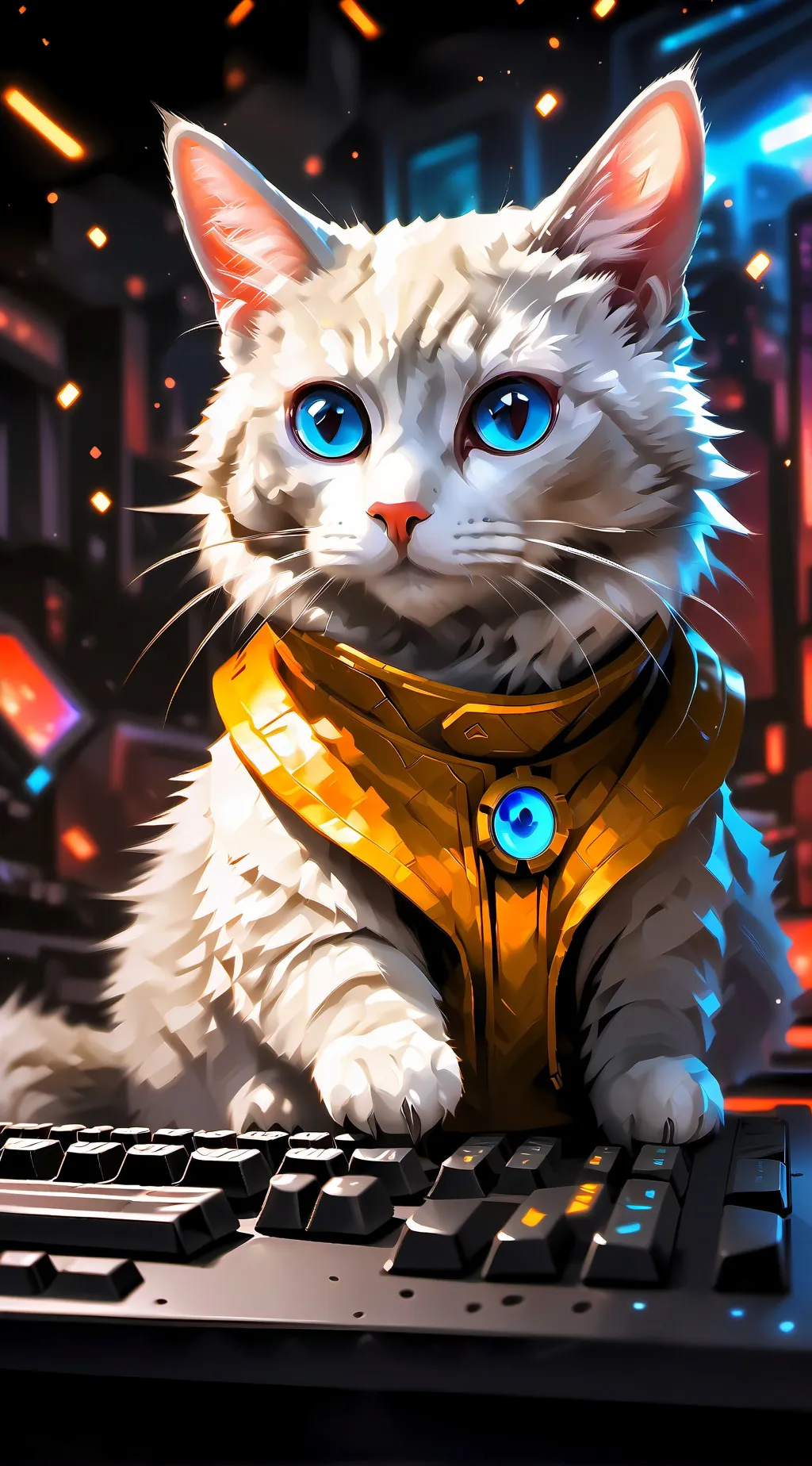 ai character: CyberByte background