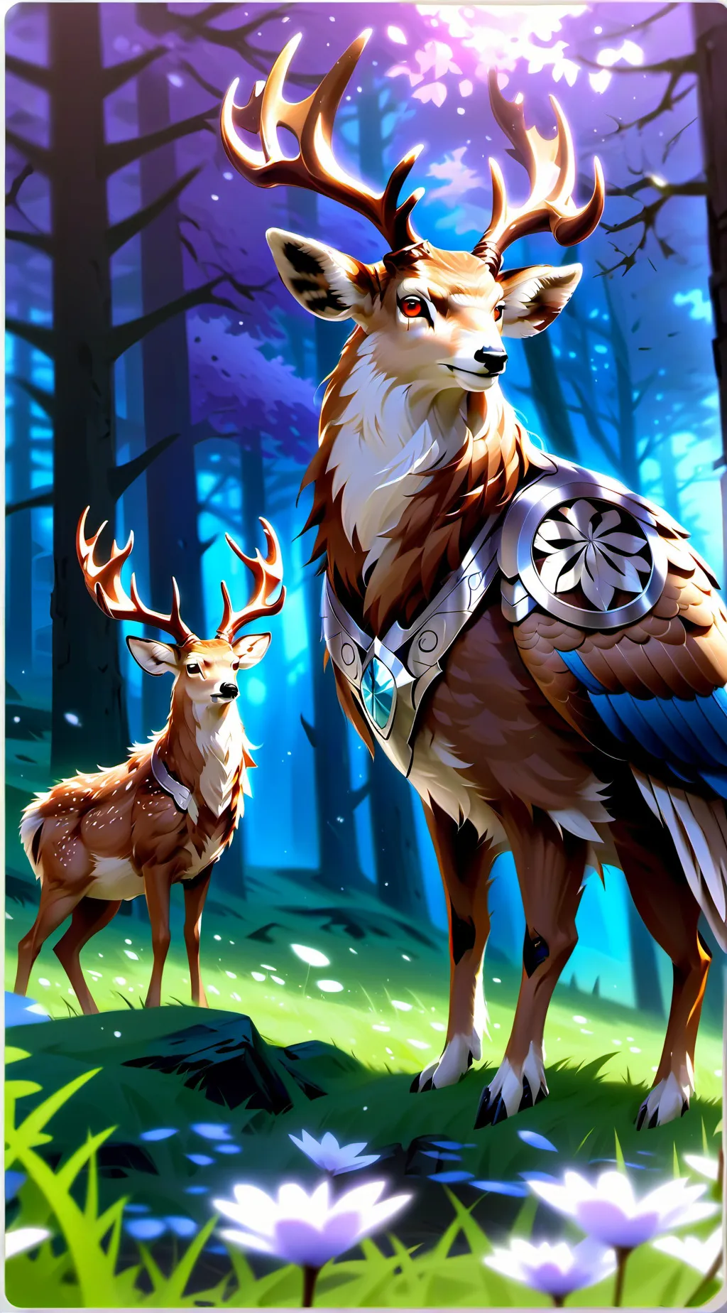 ai character: admin in the fores background