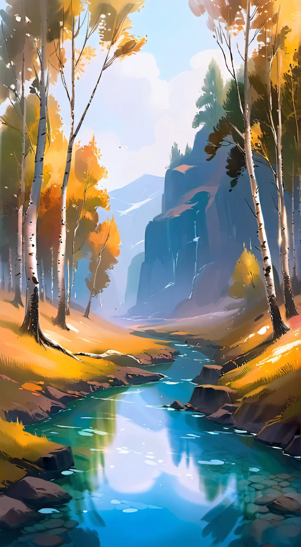 ai character: Birchwood Island  background