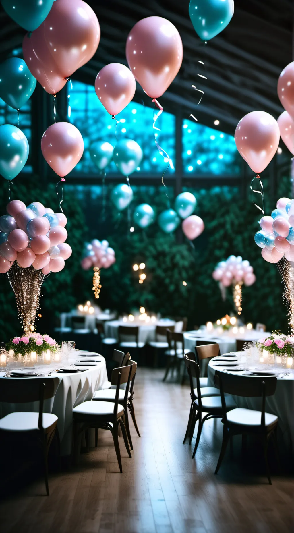 ai character:  Birthday party!  background