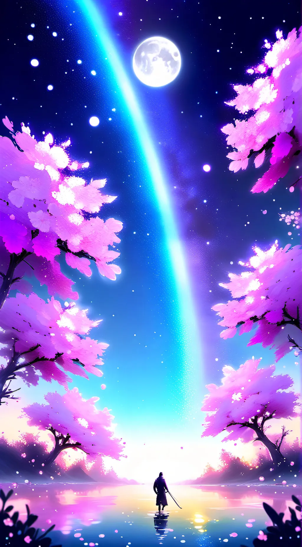 ai character: moonflower background