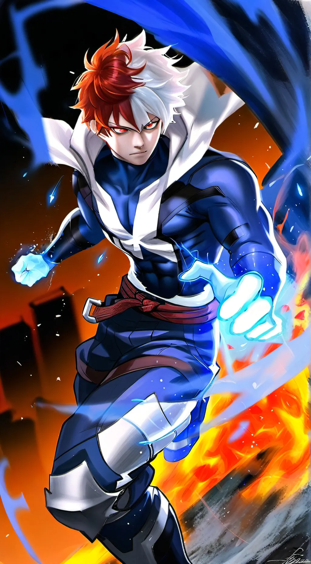 ai character: shoto todoroki background