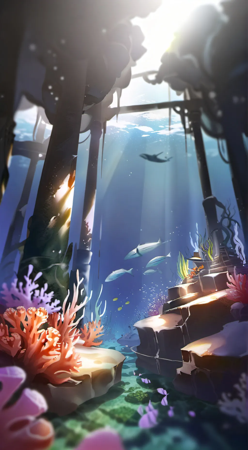 ai character: *+Under the sea+* background