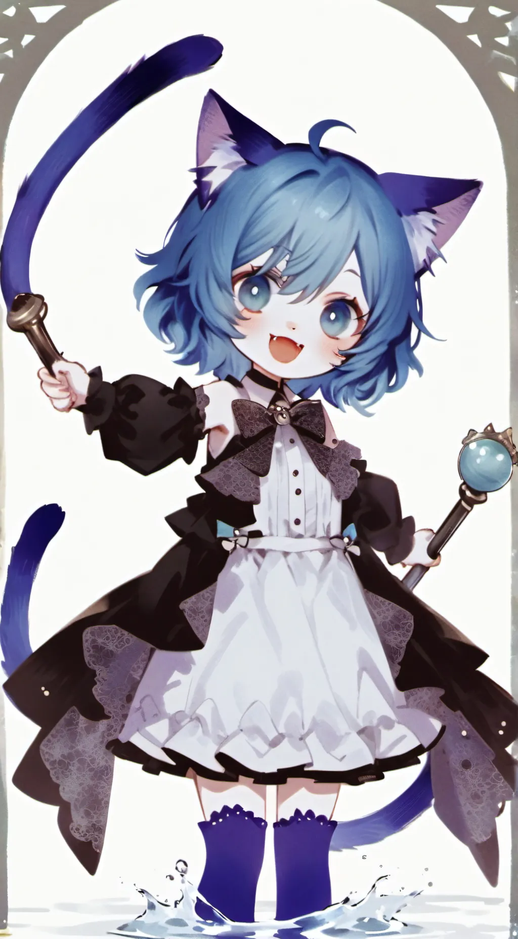 ai character: Azure Neko Spriteling background