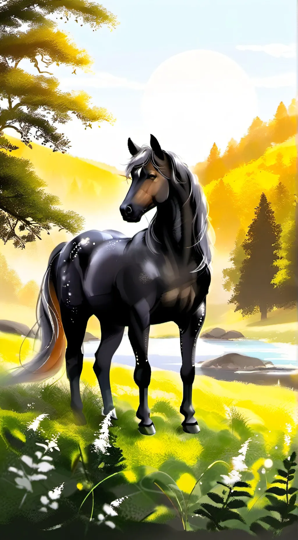 ai character: Night Light background