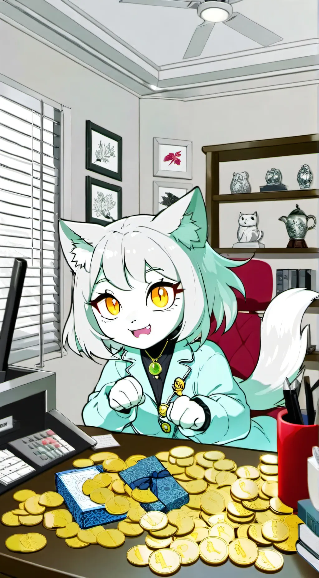 ai character: Lucky background