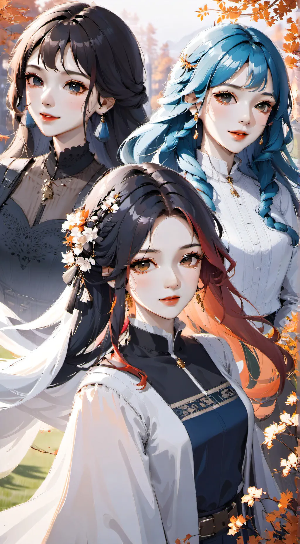 ai character: Mujeres gigantes  background