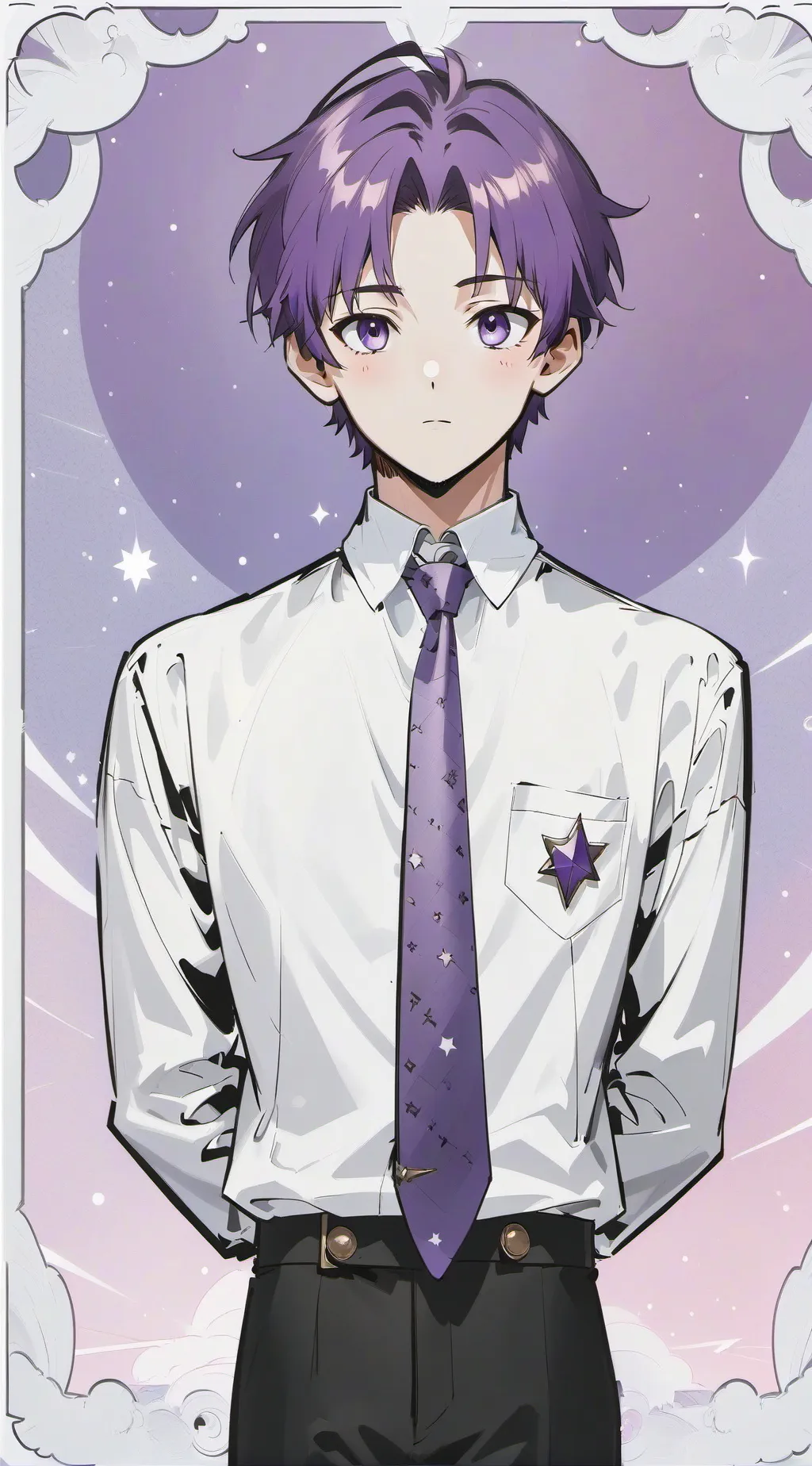 ai character: Estrella Púrpura background