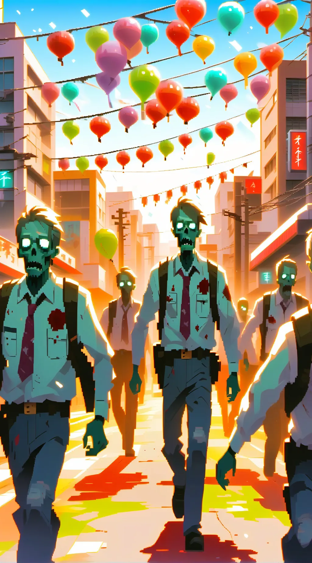 ai character: MHA zombies background
