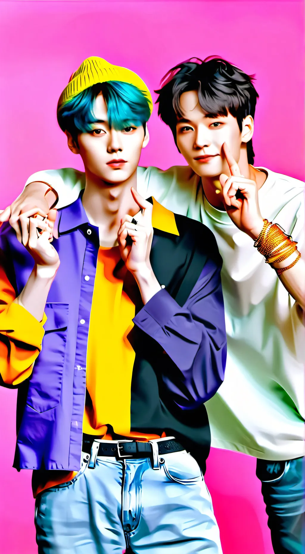 ai character: baby Saja and Jinu background