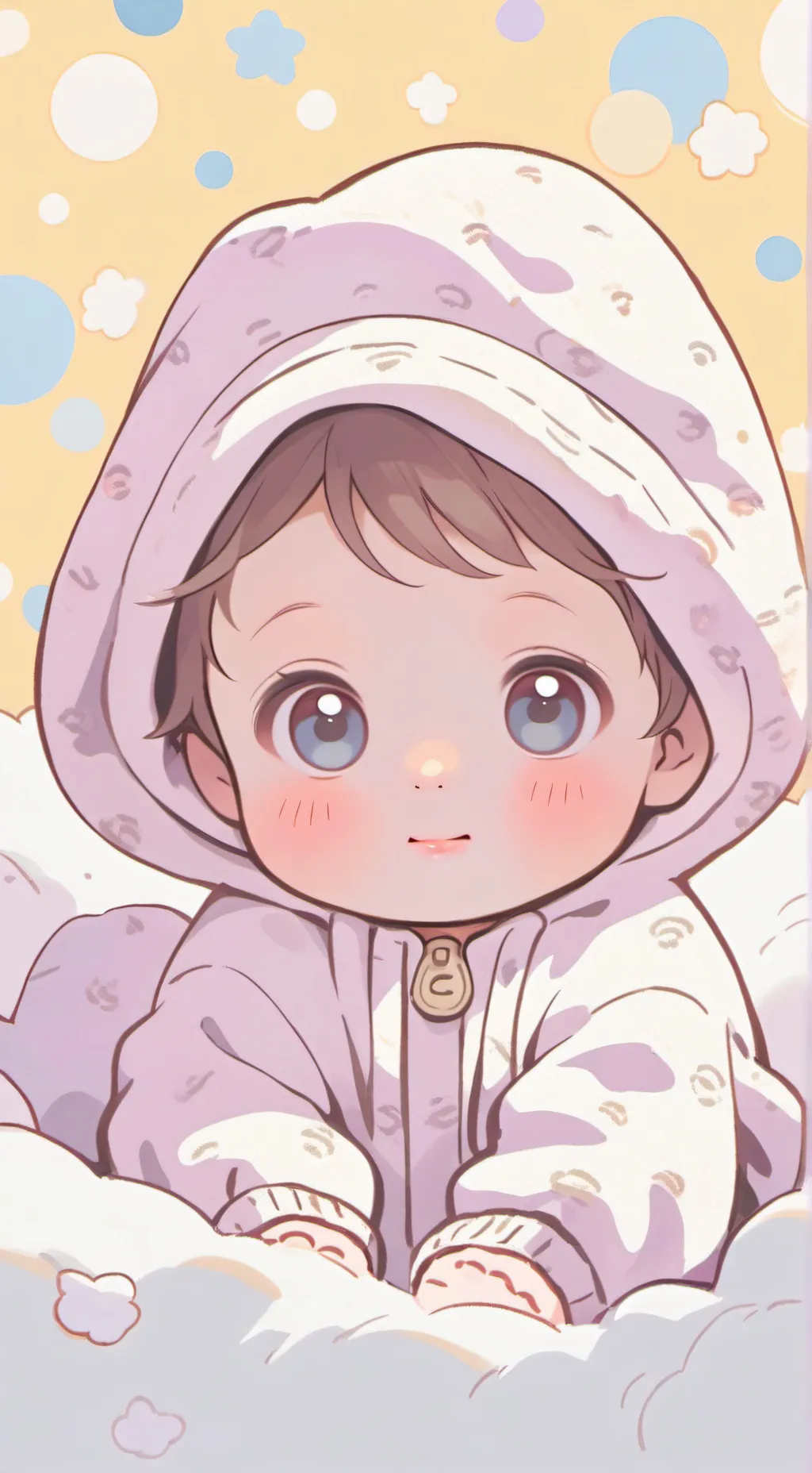 ai character: Lost baby boy background