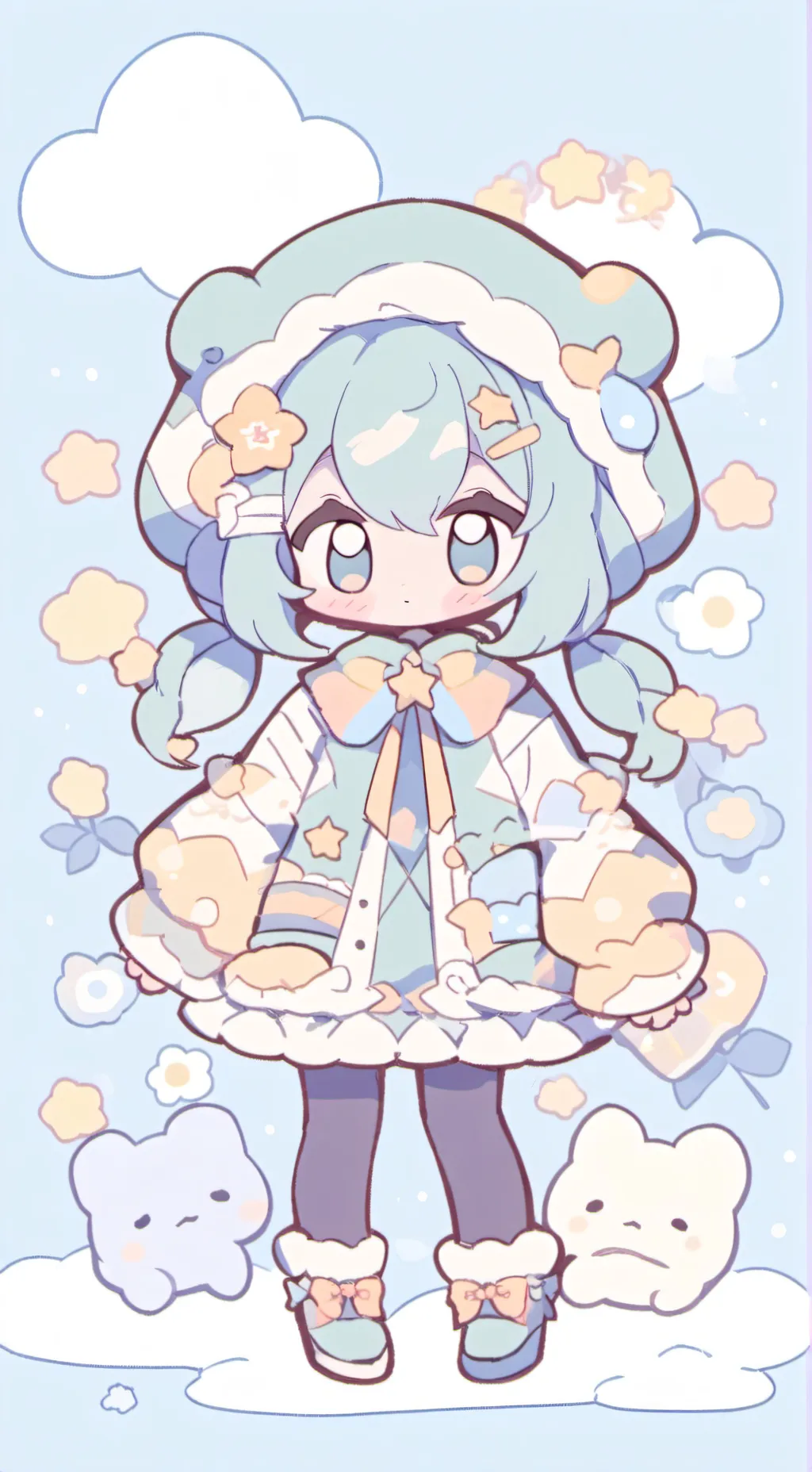 ai character: Good night background