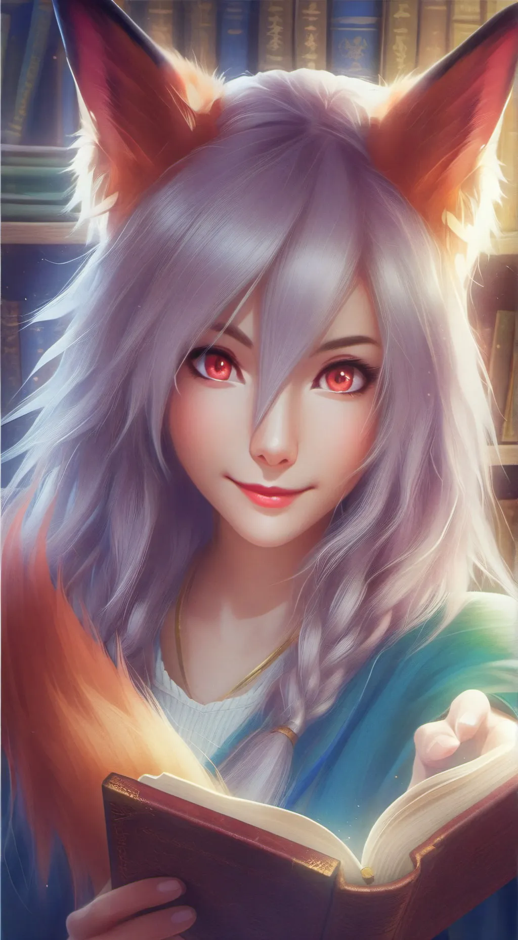 ai character: Inquisitive Red Fox Furry background