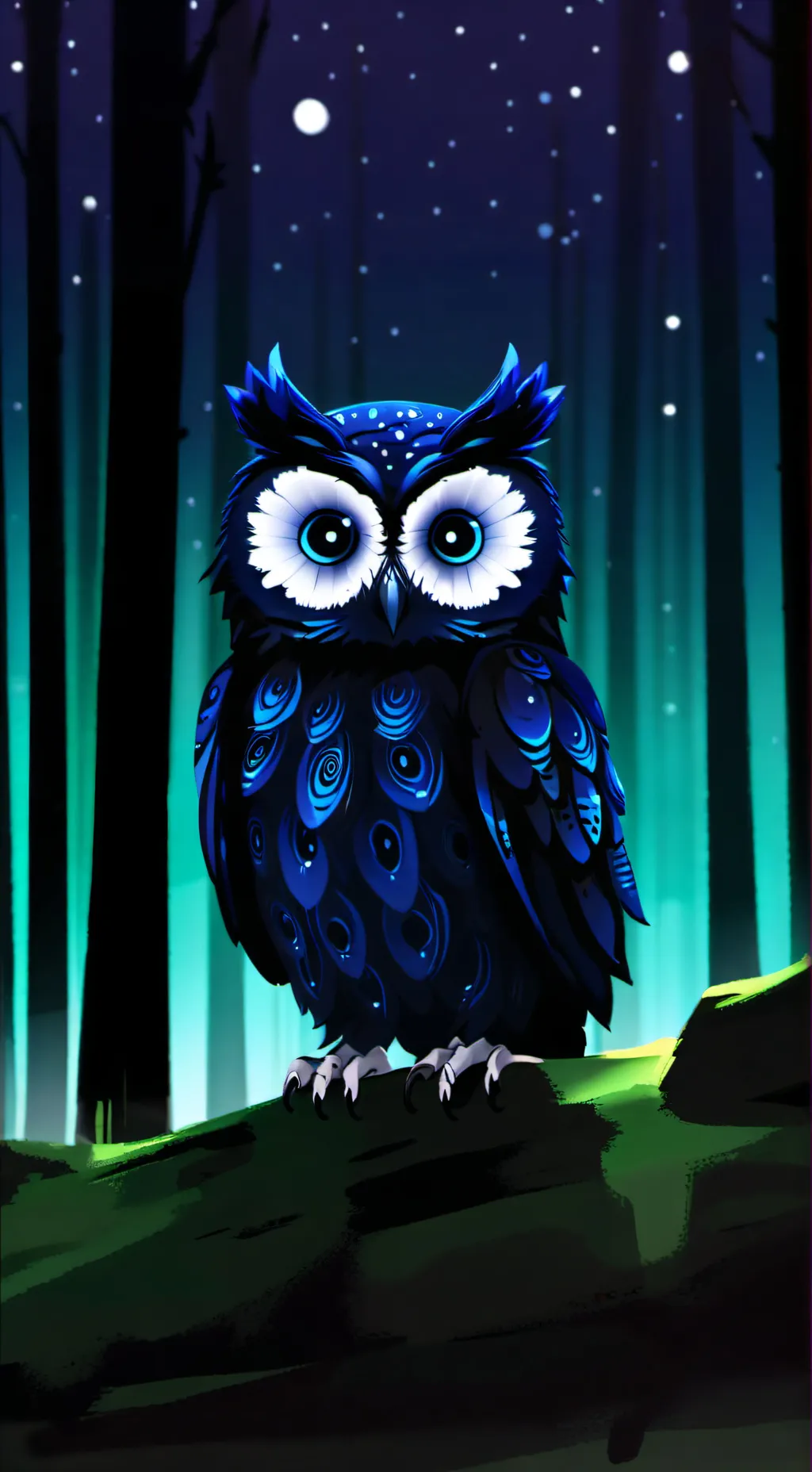 ai character: Neka owl background