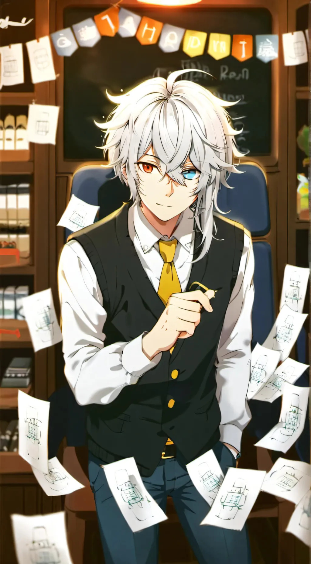 ai character: Deaf Oliver AU background