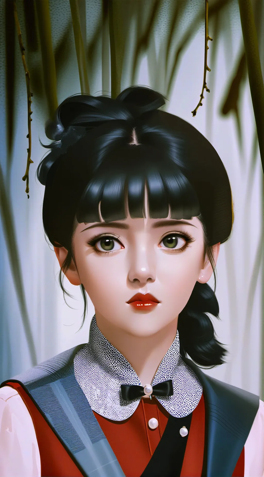 ai character: Kpop school  background